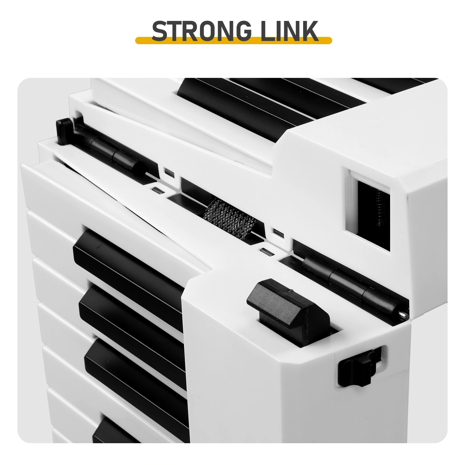 88 Key Folding Digital Piano Semi-Weighted with X-Shape Stand, MIDI Bluetooth, Headphones & Handbag - White view 5