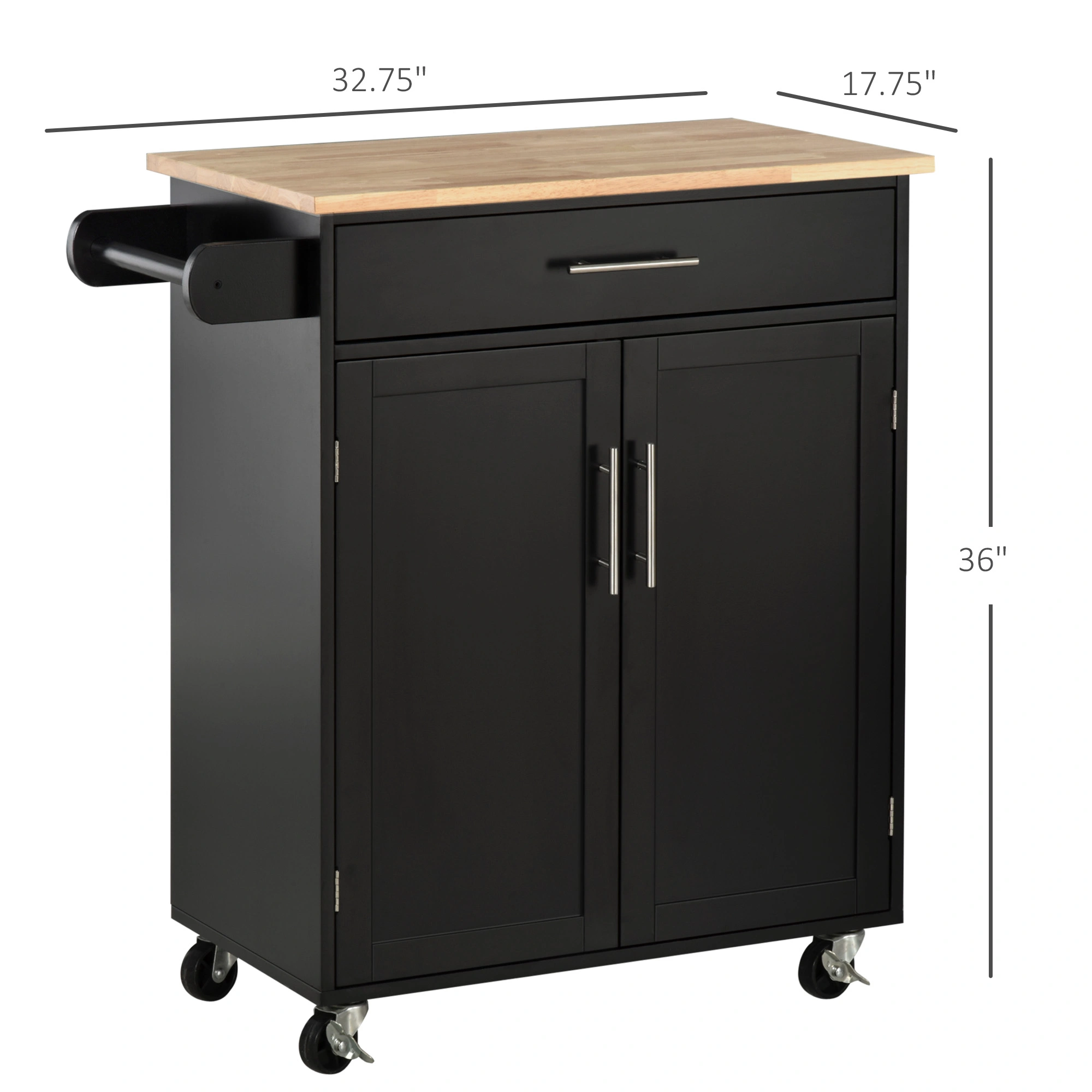Kitchen Storage Cabinet, 2-Door Corner Pantry Cupboard with Adjustable Shelves view 2
