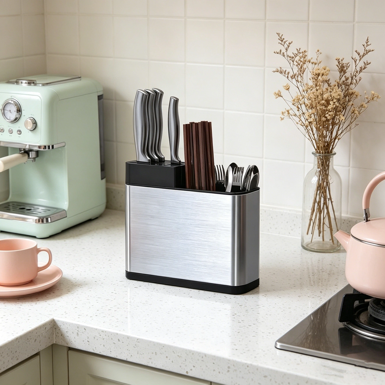 Kitchen Cutlery Holder Knife Block Storage Rack Organizer Utensils Chopstick Box(US Logistics only For USPS.TK/TMEU only For self-pickup) view 3