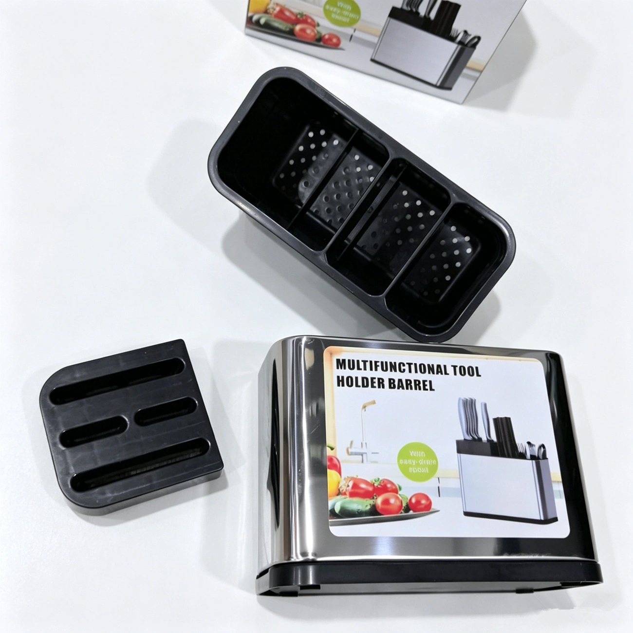 Kitchen Cutlery Holder Knife Block Storage Rack Organizer Utensils Chopstick Box(US Logistics only For USPS.TK/TMEU only For self-pickup) view 6