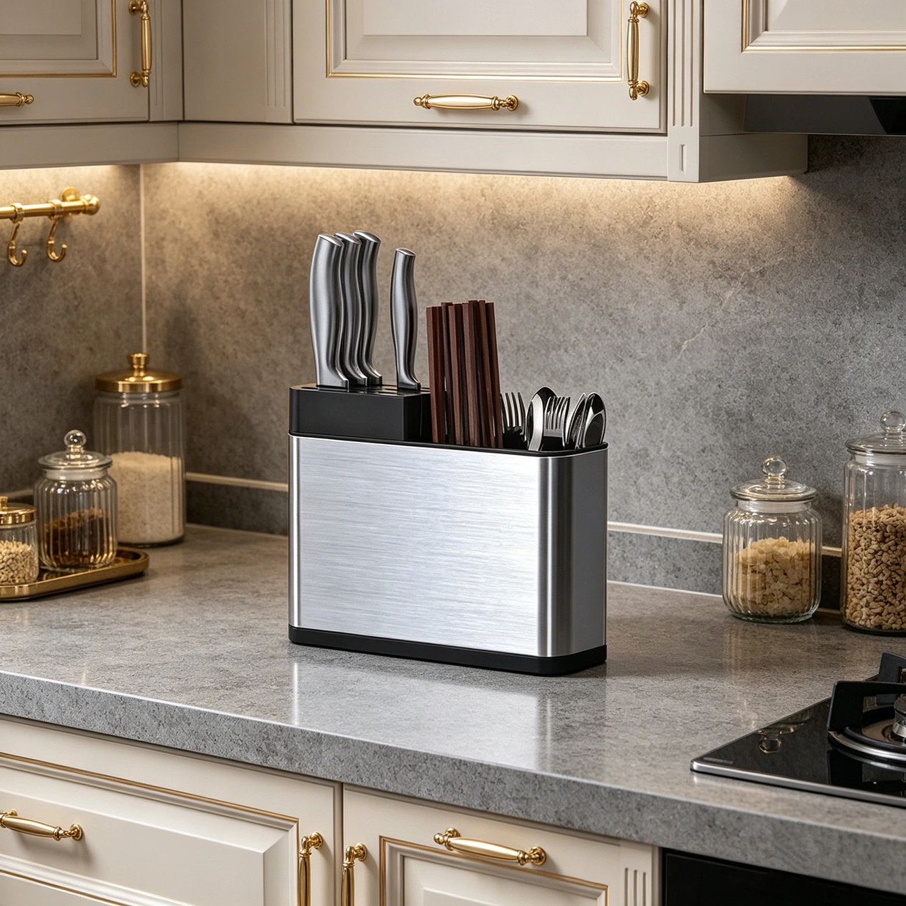 Kitchen Cutlery Holder Knife Block Storage Rack Organizer Utensils Chopstick Box(US Logistics only For USPS.TK/TMEU only For self-pickup) view 7