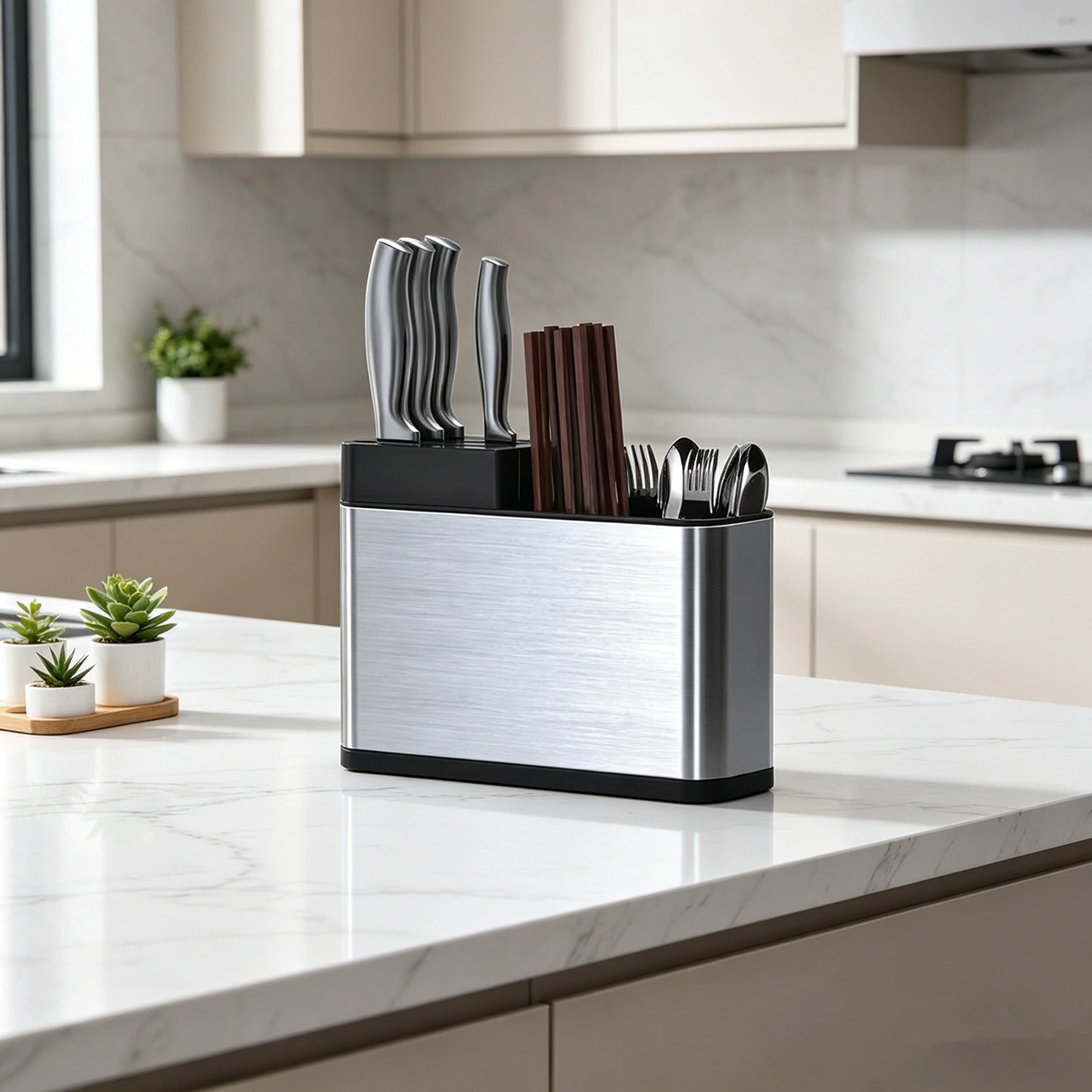 Kitchen Cutlery Holder Knife Block Storage Rack Organizer Utensils Chopstick Box(US Logistics only For USPS.TK/TMEU only For self-pickup) view 8