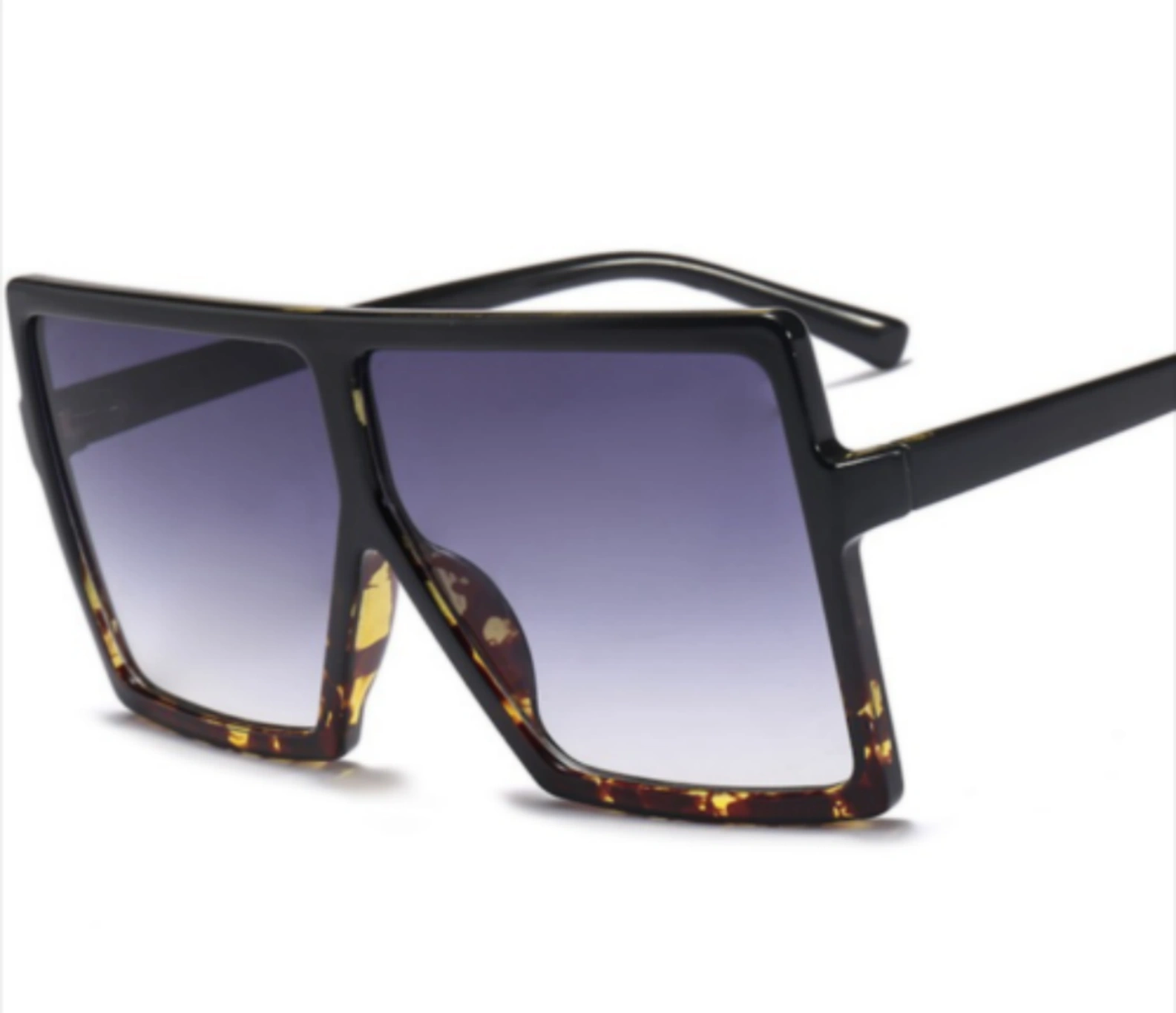 Women's Oversized Square Flat Top Sunglasses Large UV400 Fashion Shades view 2