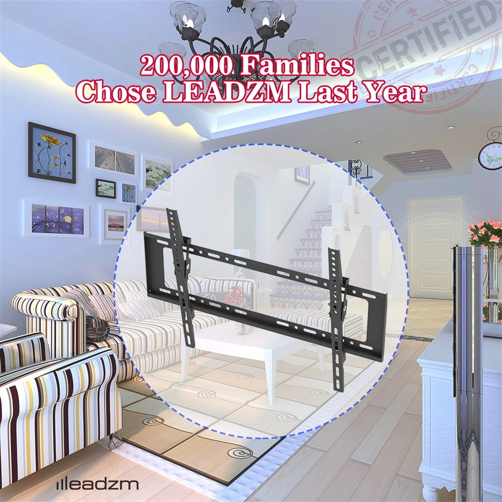 32-70" Wall Mount Bracket TV Stand TMW798 with Spirit Level view 12
