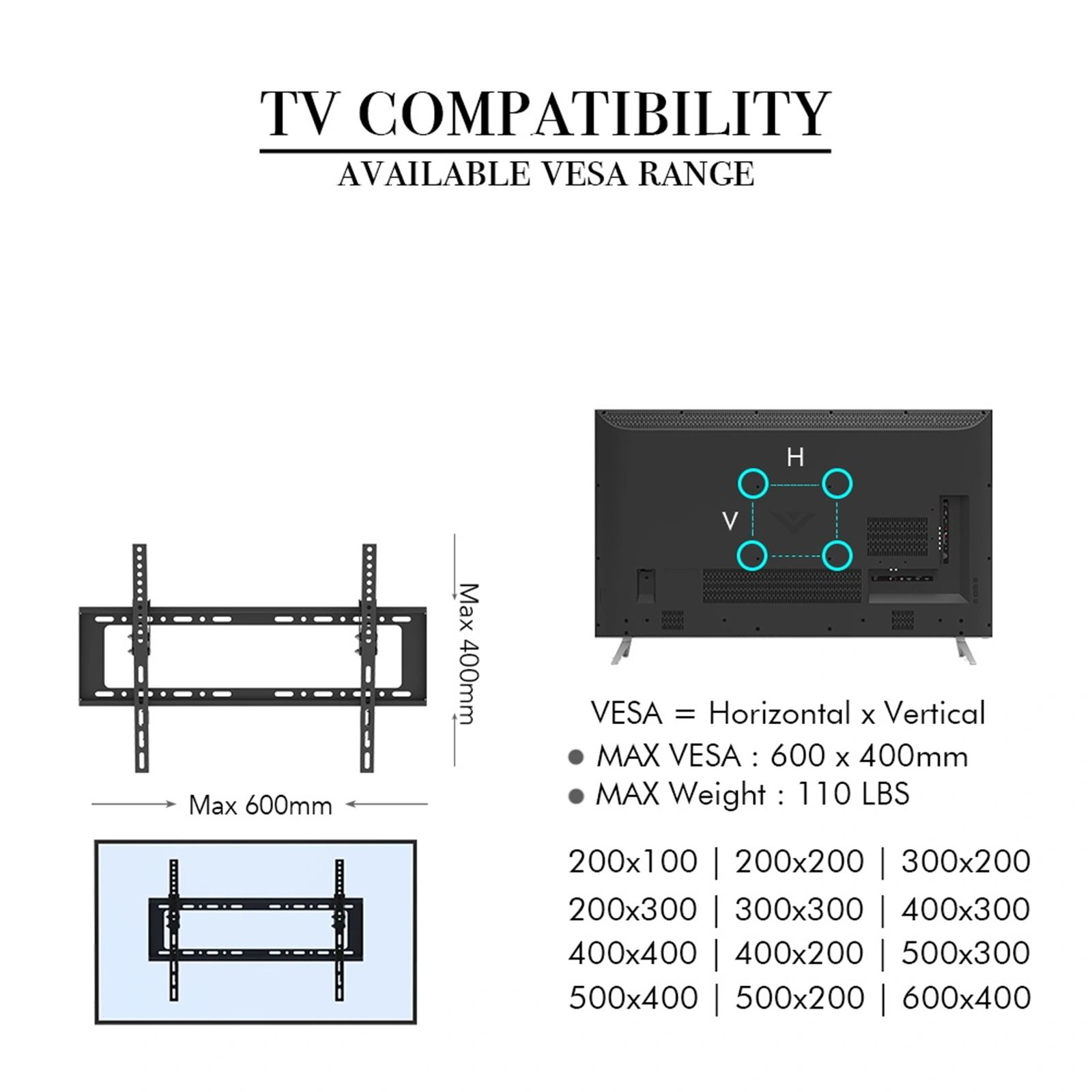 32-70" Wall Mount Bracket TV Stand TMW798 with Spirit Level view 14
