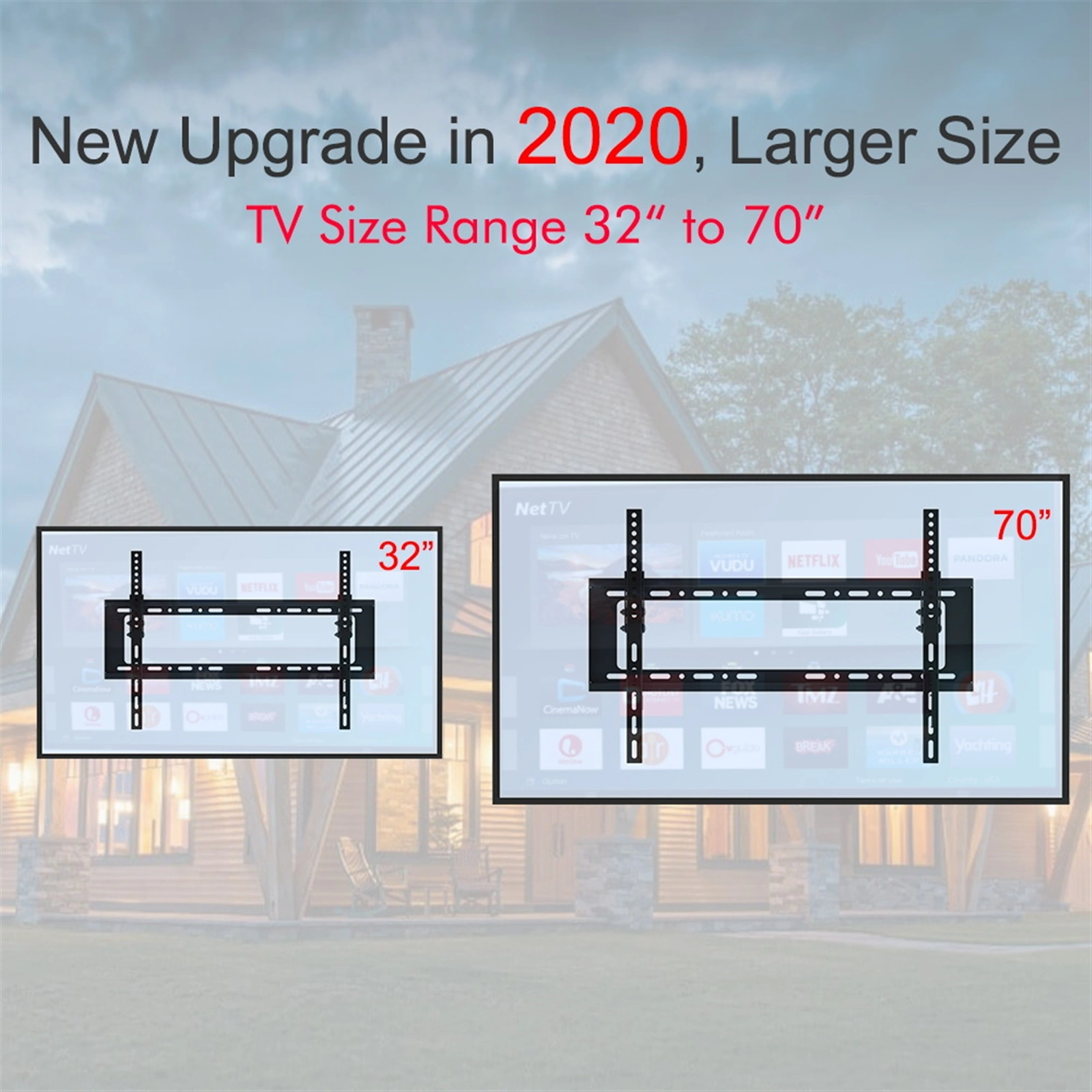 32-70" Wall Mount Bracket TV Stand TMW798 with Spirit Level view 4