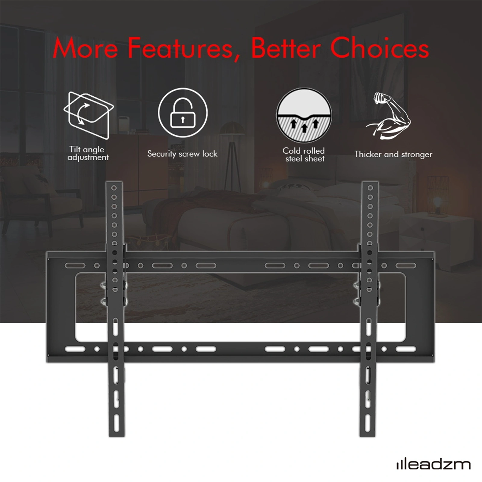 32-70" Wall Mount Bracket TV Stand TMW798 with Spirit Level view 9