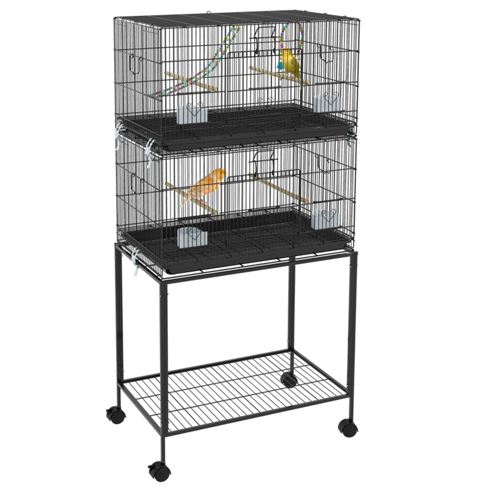 Premium Bird Cage with Tray - Spacious Avian Home for Parakeets, Cockatiels & Small Birds