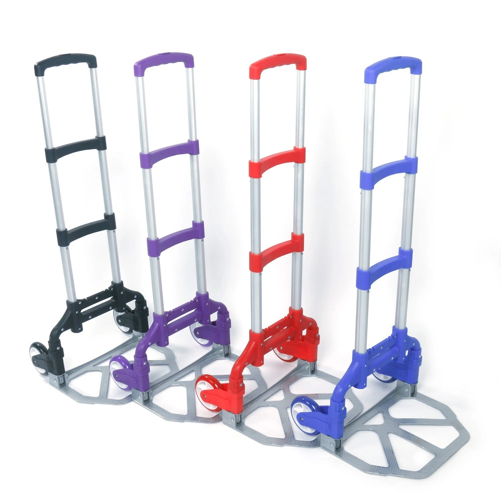 Portable Folding Collapsible Aluminum Cart Dolly Push Truck Trolley Blue view 10