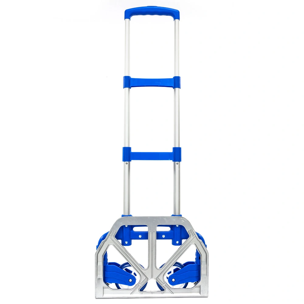 Portable Folding Collapsible Aluminum Cart Dolly Push Truck Trolley Blue view 14