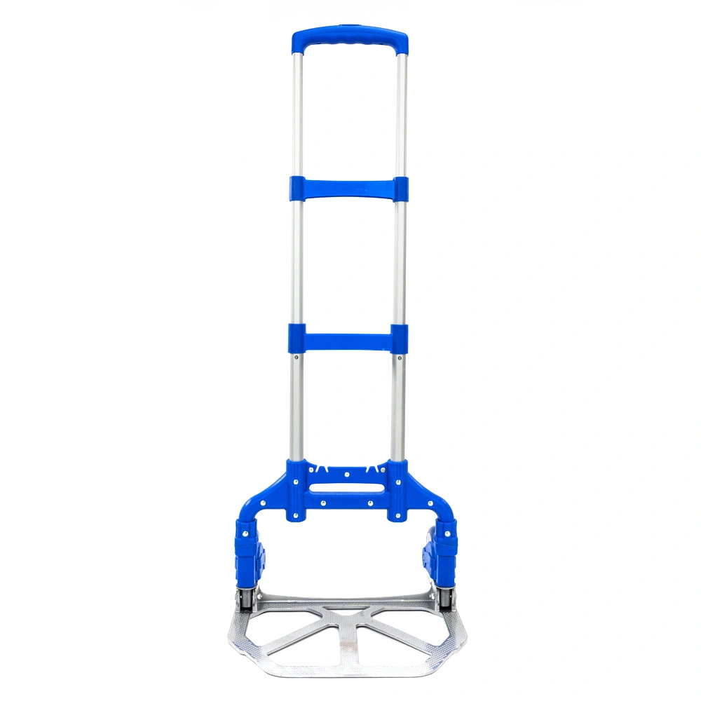 Portable Folding Collapsible Aluminum Cart Dolly Push Truck Trolley Blue view 15