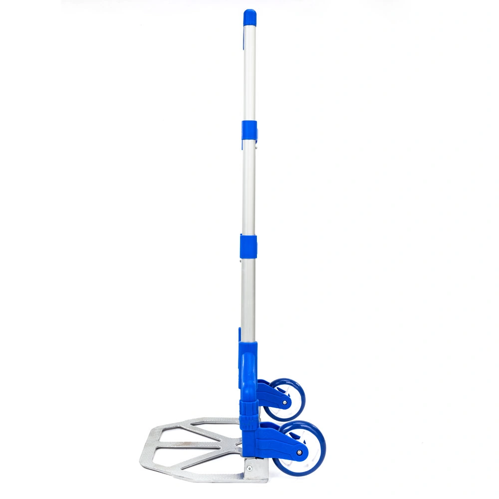 Portable Folding Collapsible Aluminum Cart Dolly Push Truck Trolley Blue view 16