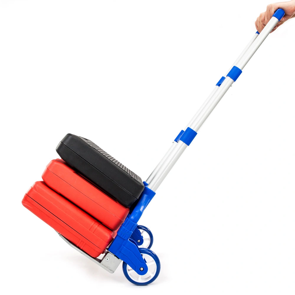 Portable Folding Collapsible Aluminum Cart Dolly Push Truck Trolley Blue view 19