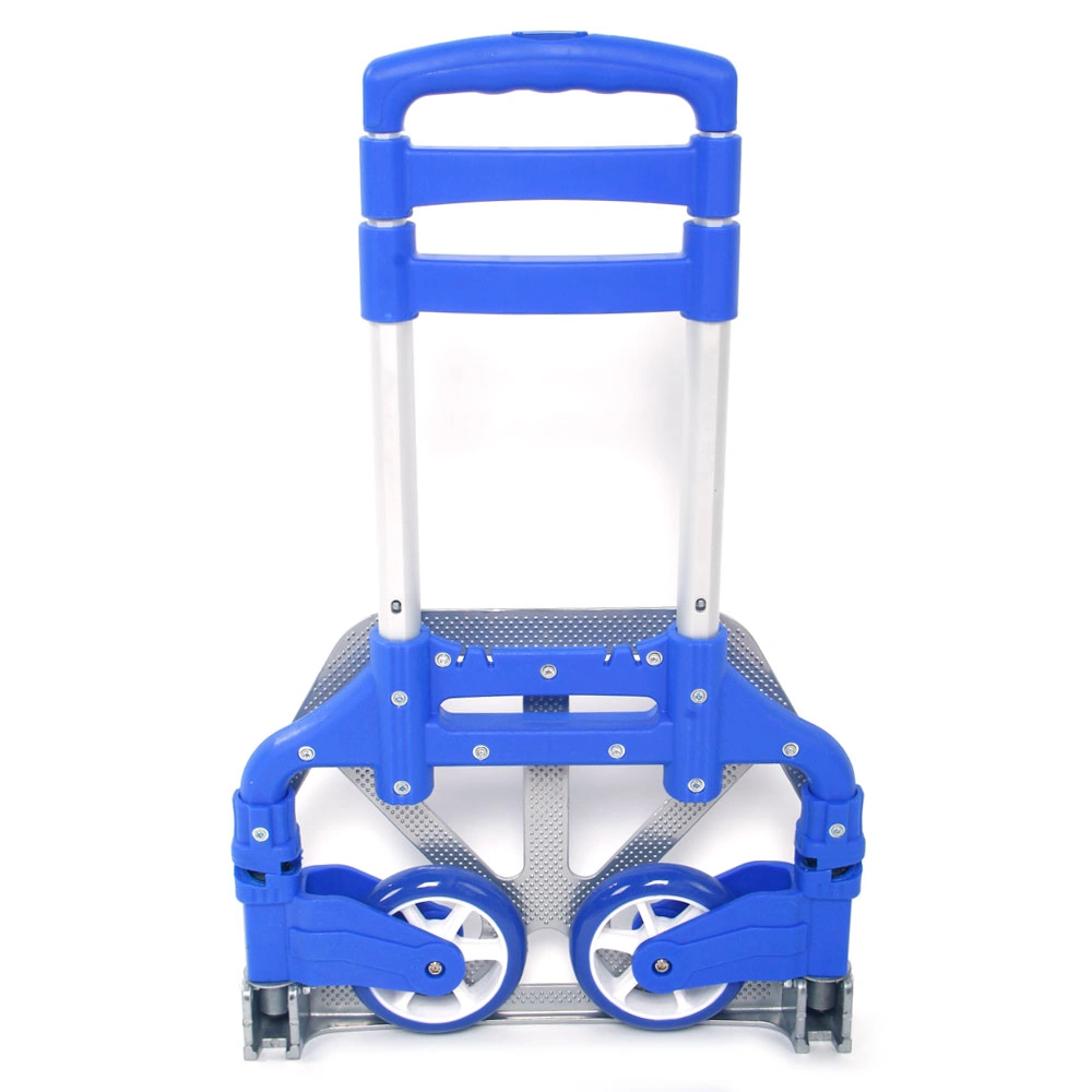 Portable Folding Collapsible Aluminum Cart Dolly Push Truck Trolley Blue view 24