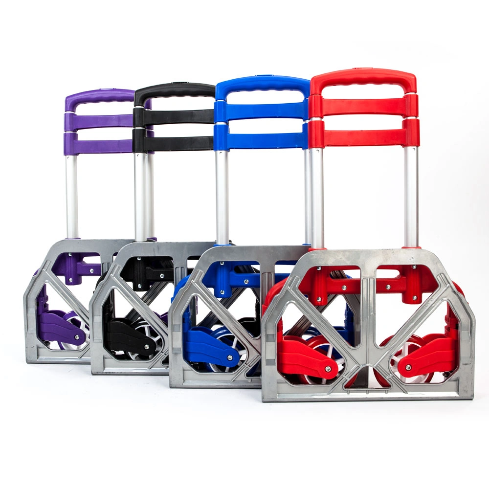 Portable Folding Collapsible Aluminum Cart Dolly Push Truck Trolley Blue view 26