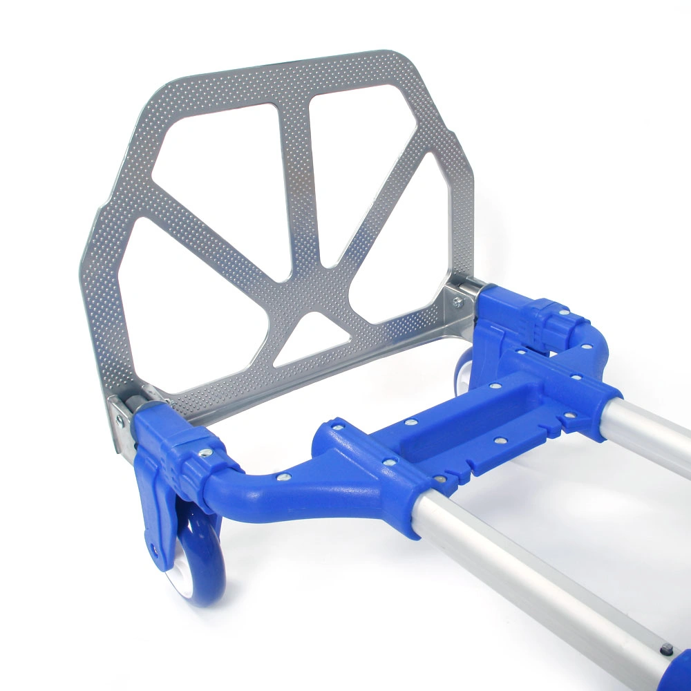 Portable Folding Collapsible Aluminum Cart Dolly Push Truck Trolley Blue view 6