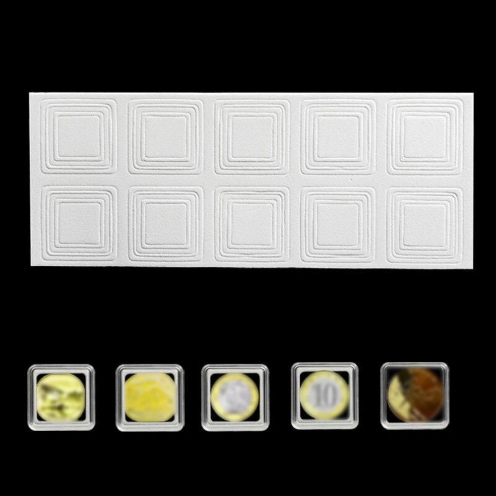 100 Pack Single Square Plastic Coin Capsule Box Storage Case Display Collection Case view 5