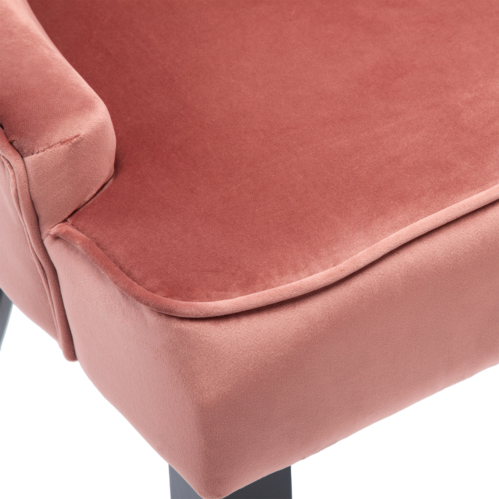 Set of 2 Fabric Velvet Dining Chairs - Upholstered Accent Chairs for Living Room, Bedroom, Entryway view 3