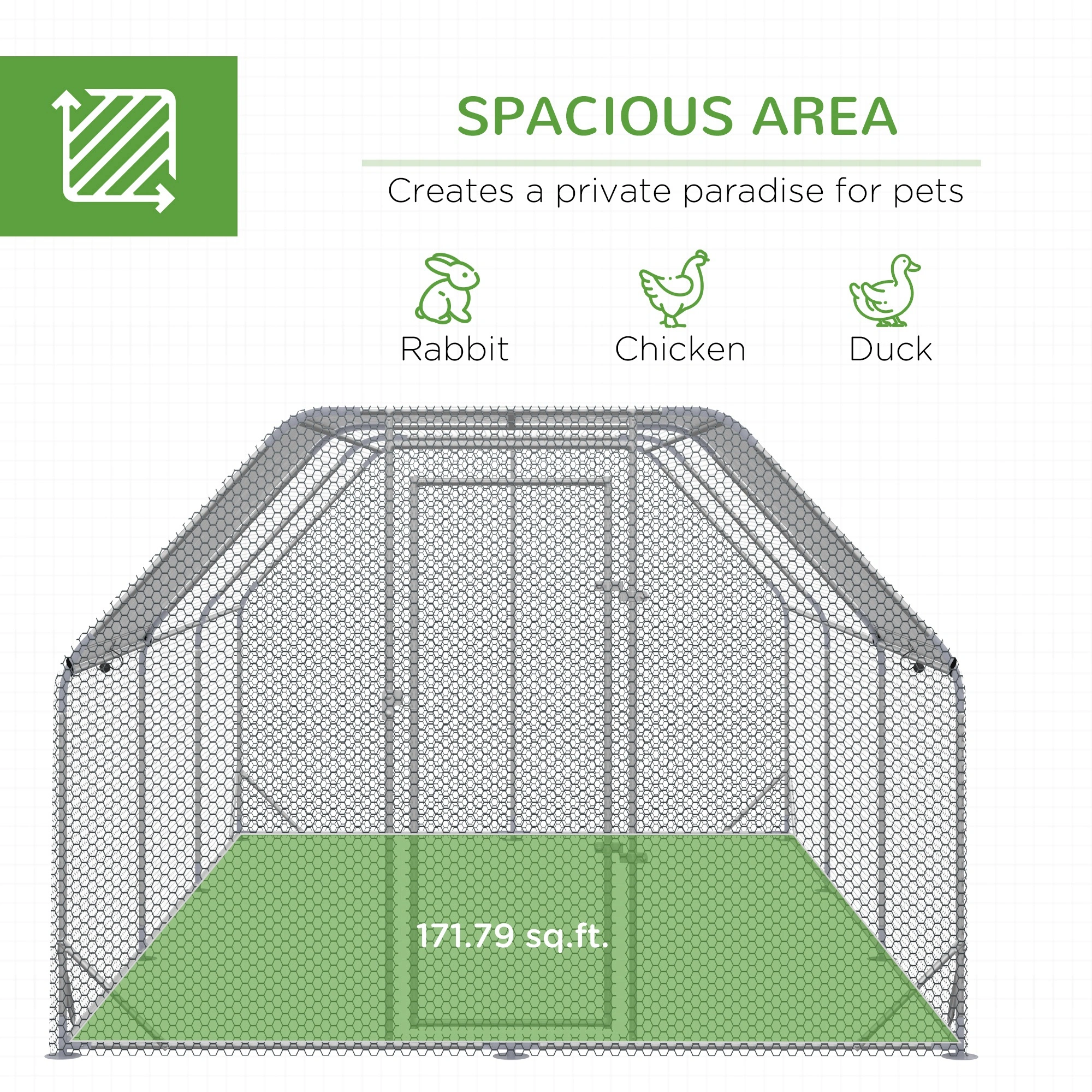 Heavy-Duty Outdoor Chicken Coop Hen House Poultry Shelter view 3