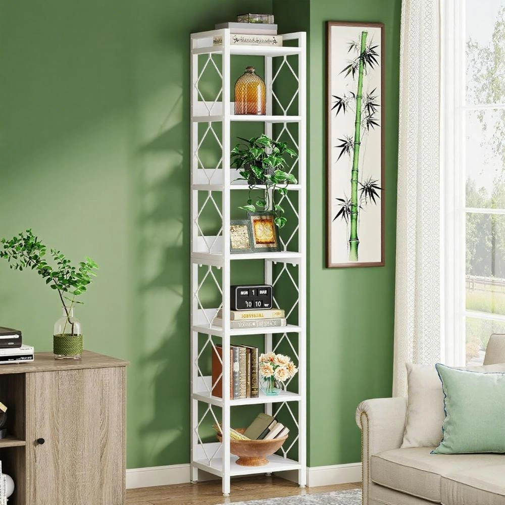 Modern Bookshelf Storage Cabinet, 5-Tier Open Bookcase Shelf Organizer for Living Room Bedroom Home Office, Easy Assembly Wooden Display Rack view 4