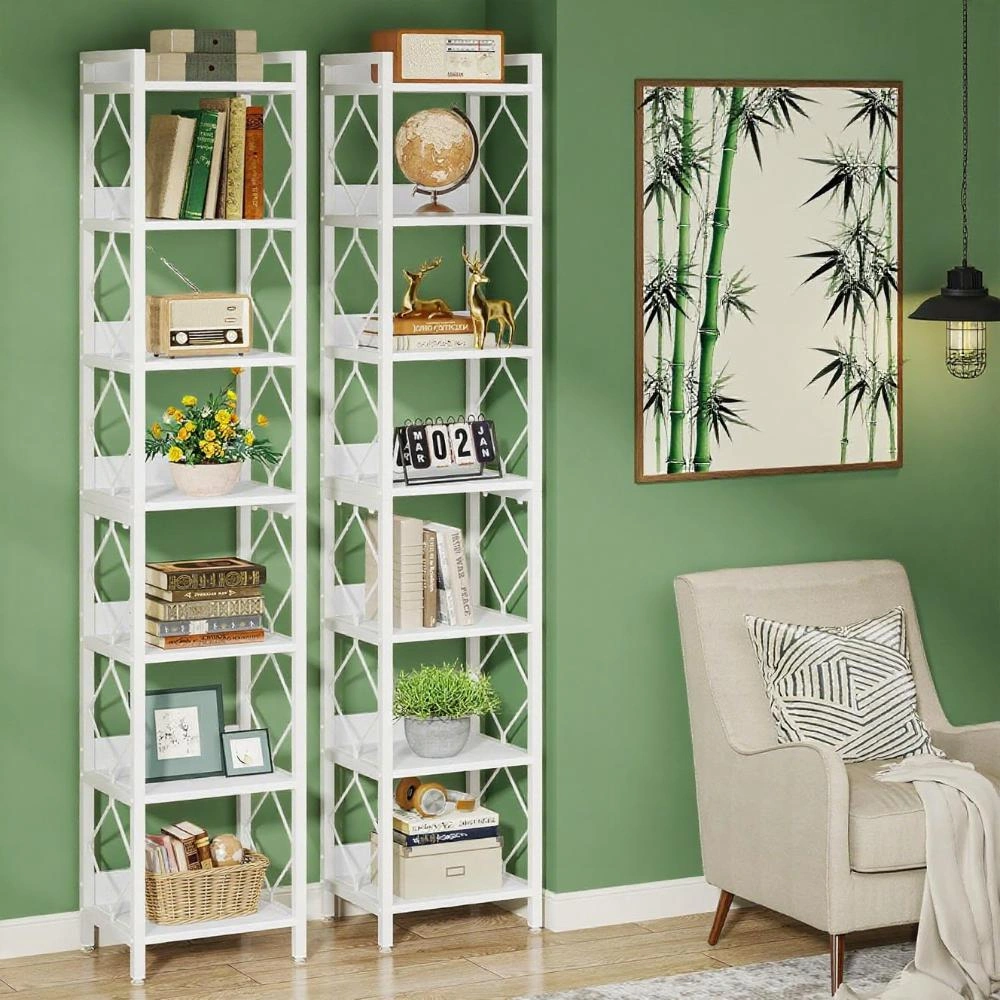 Modern Bookshelf Storage Cabinet, 5-Tier Open Bookcase Shelf Organizer for Living Room Bedroom Home Office, Easy Assembly Wooden Display Rack view 6