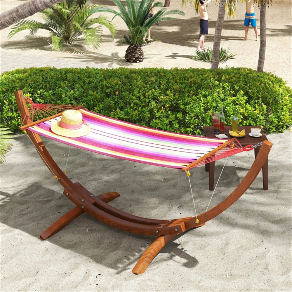 Hammock Swing Chair with Metal Stand - Foldable Outdoor Garden Hanging Chair view 2