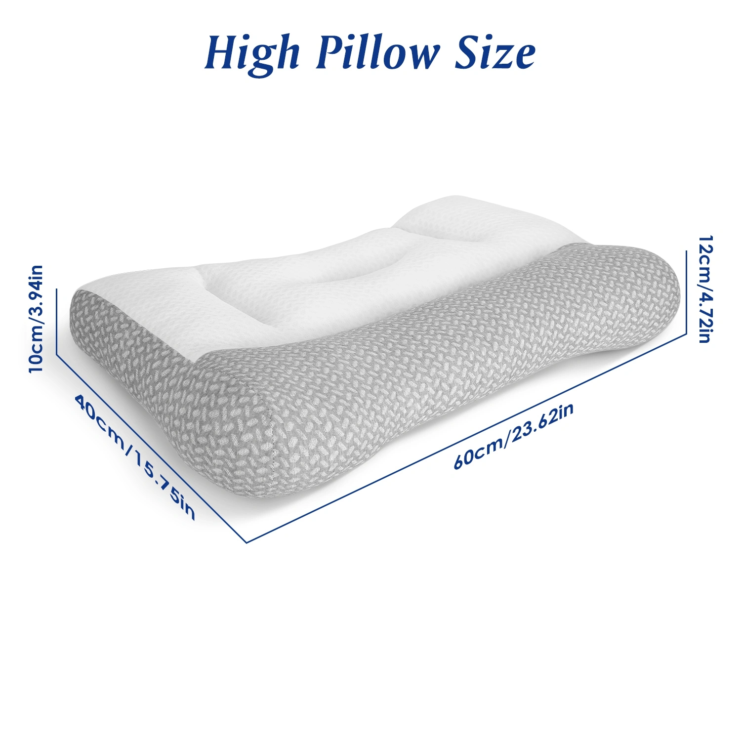 2-Pack Dual Zone Support Pillow for Side Sleepers, Ergonomic Neck Pillow with Ear Cutout, Breathable Mesh Cover, Down Alternative Fiber Filling for Home Bedroom view 10