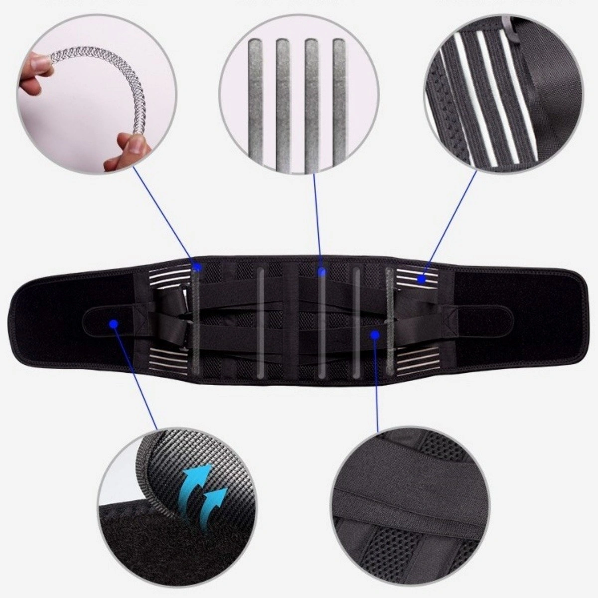 Adjustable Lower Back Brace Lumbar Support Waist Belt for Men Women Pain Relief M Size US Logistics USPS TKE Only Self-Pickup view 4