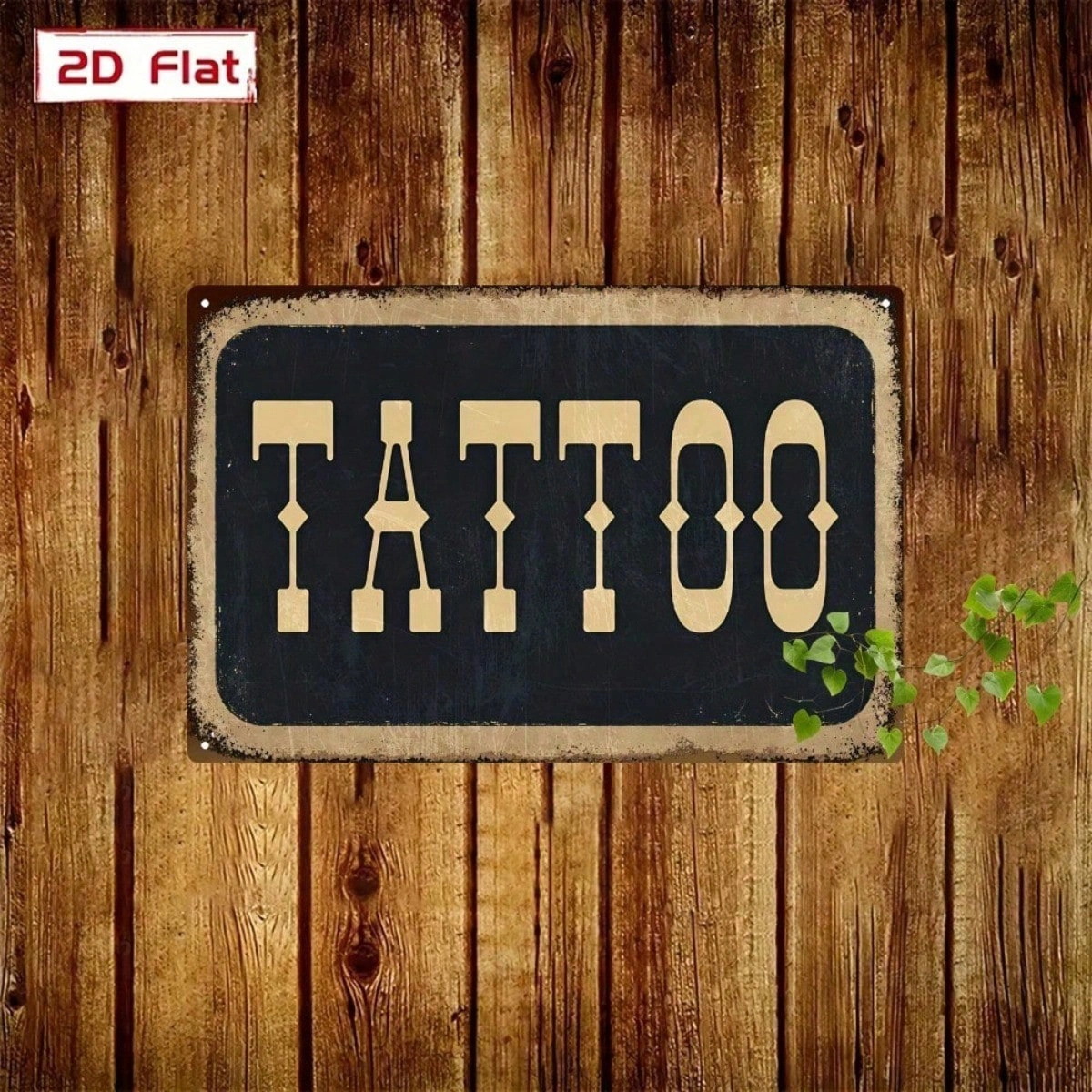 Retro Tattoo Metal Sign 8x12 Inch - Vintage Tin Wall Art, Rustic Flat Iron Plaque Home Bar Man Cave Garage Decor view 6