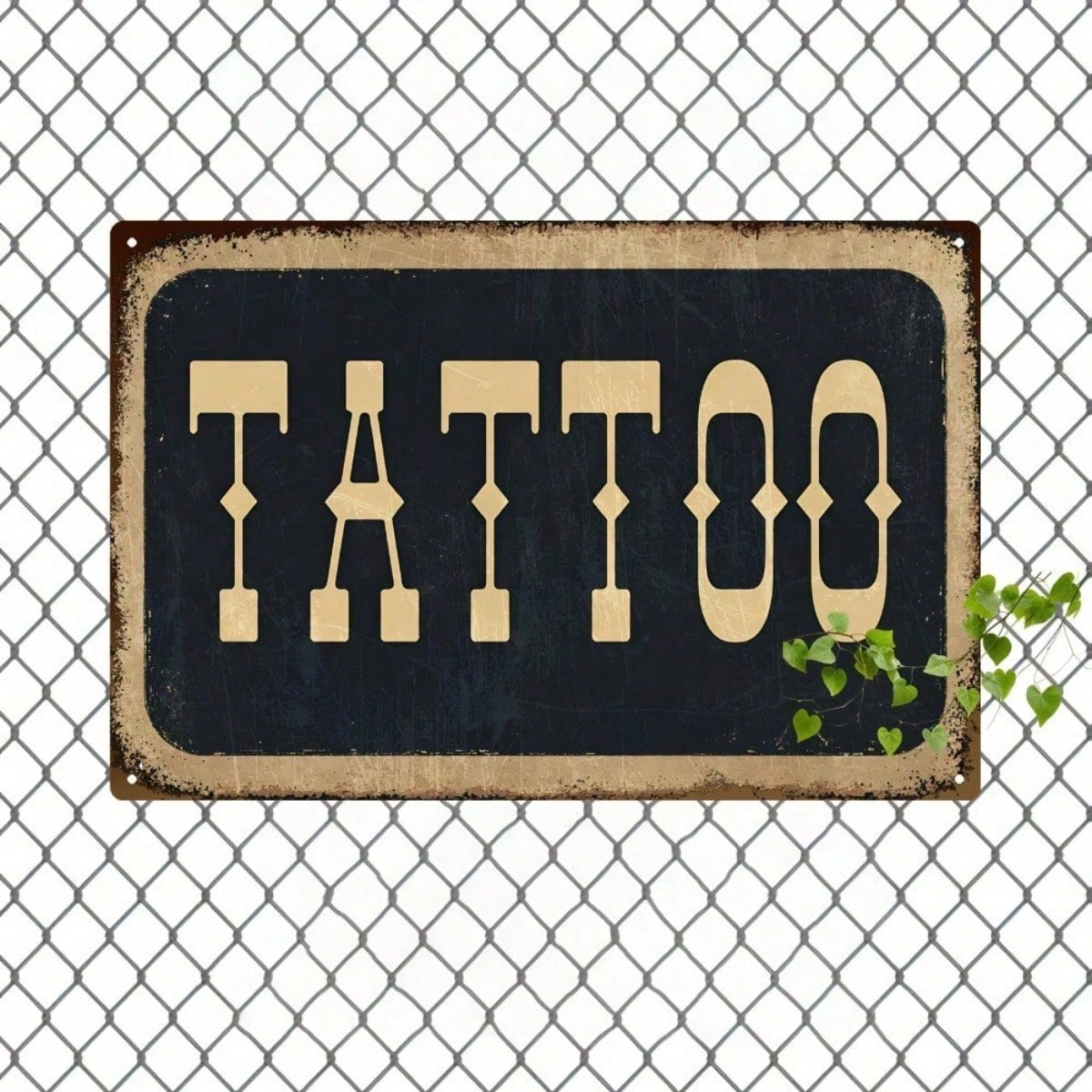Retro Tattoo Metal Sign 8x12 Inch - Vintage Tin Wall Art, Rustic Flat Iron Plaque Home Bar Man Cave Garage Decor view 7