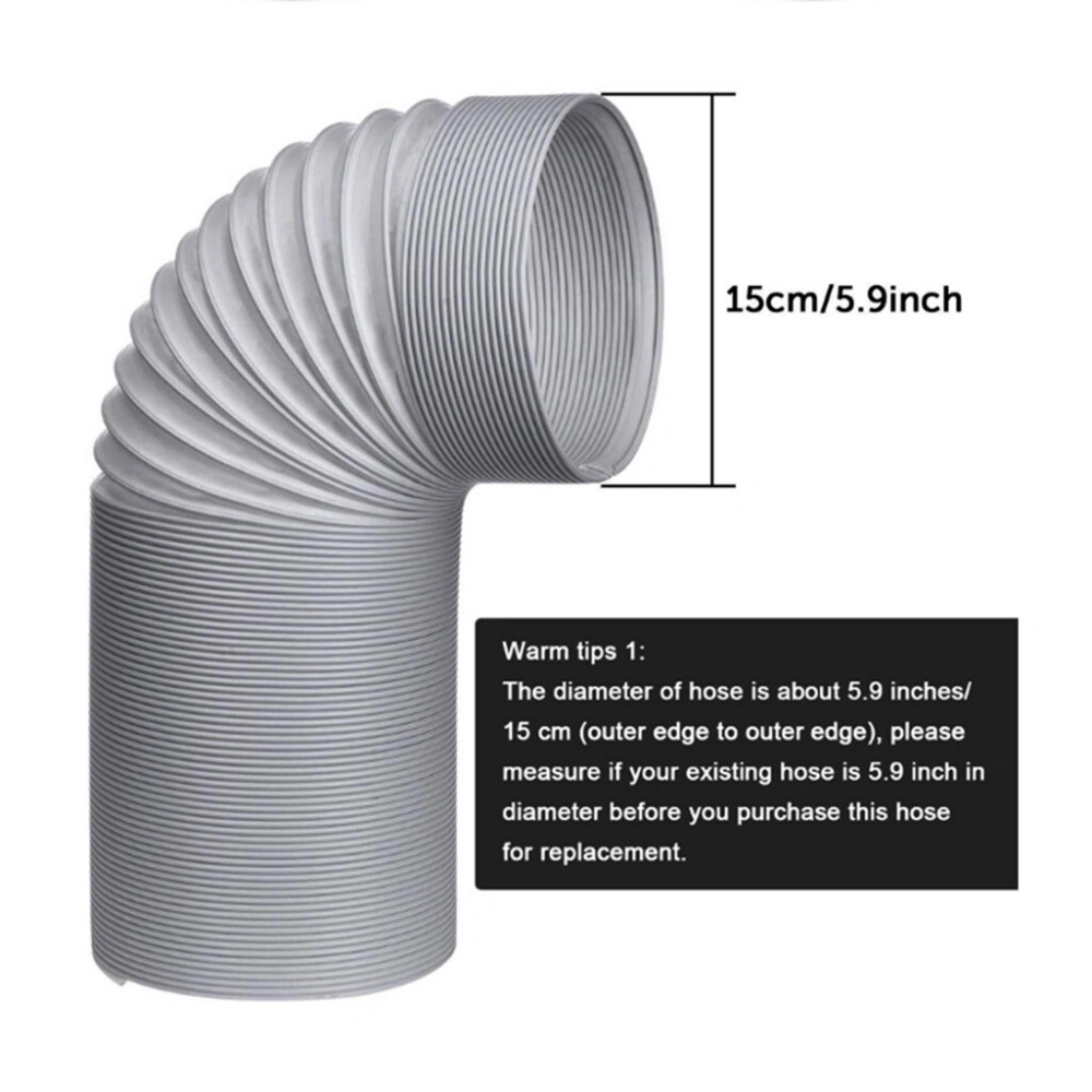 NEW 1.5M Flexible AC Exhaust Pipe Vent Hose Duct Outlet for Air Conditioner UK view 4