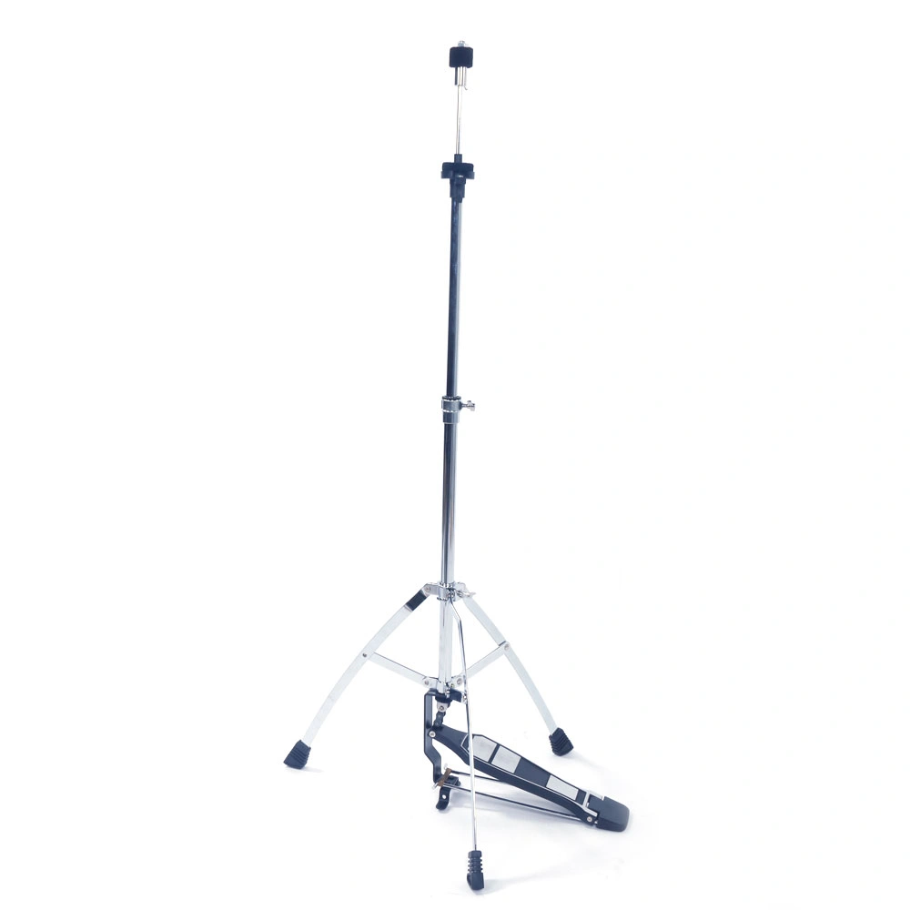 Professional Pedal Hi-Hat Stand, Silver & Black Control Style Drum Hardware