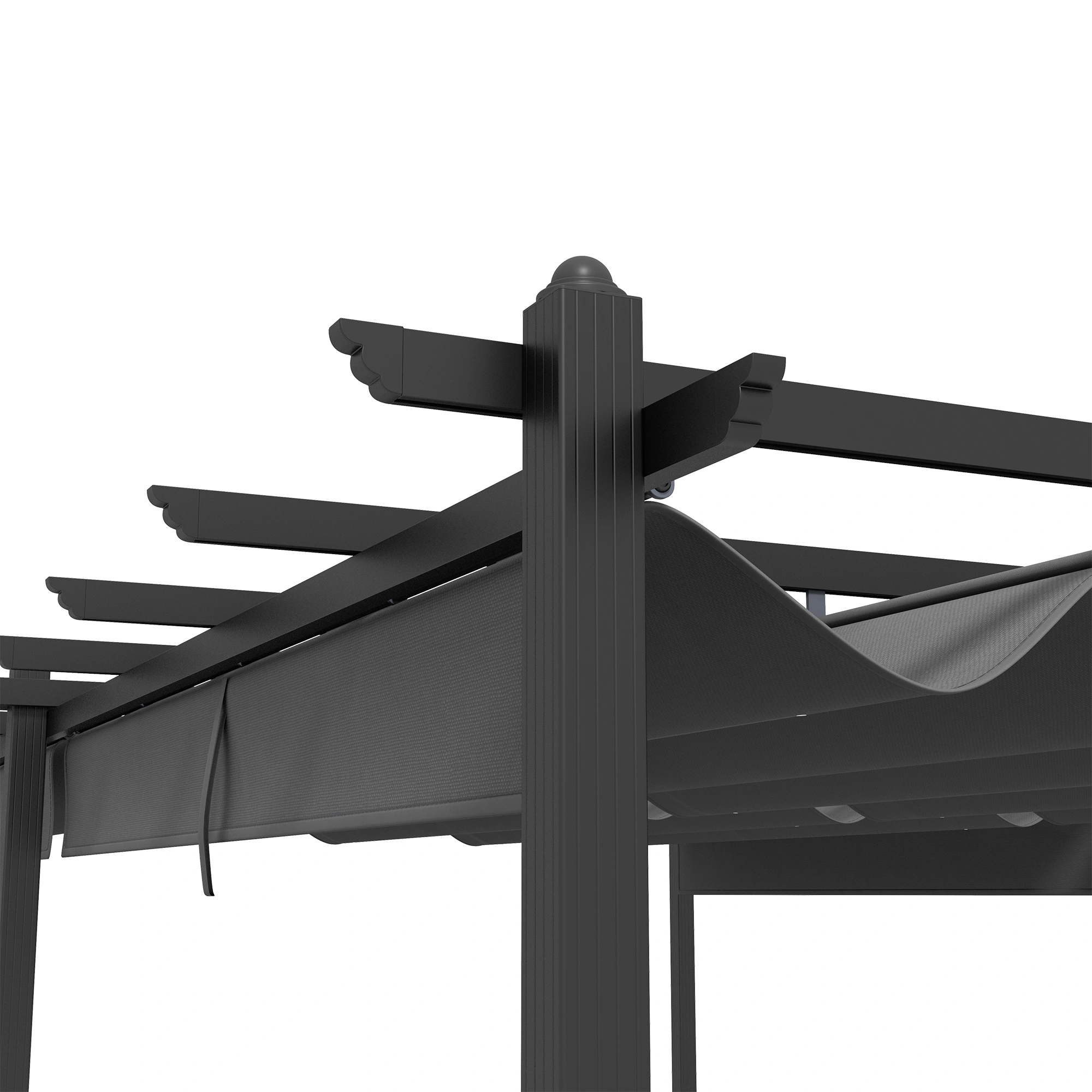 Gazebo Pergola 10x10 ft Instant Pop-Up Canopy with Ventilated Hardtop Roof, Calming Gray, Steel Frame Garden Gazebo for Outdoor Patio Use view 3