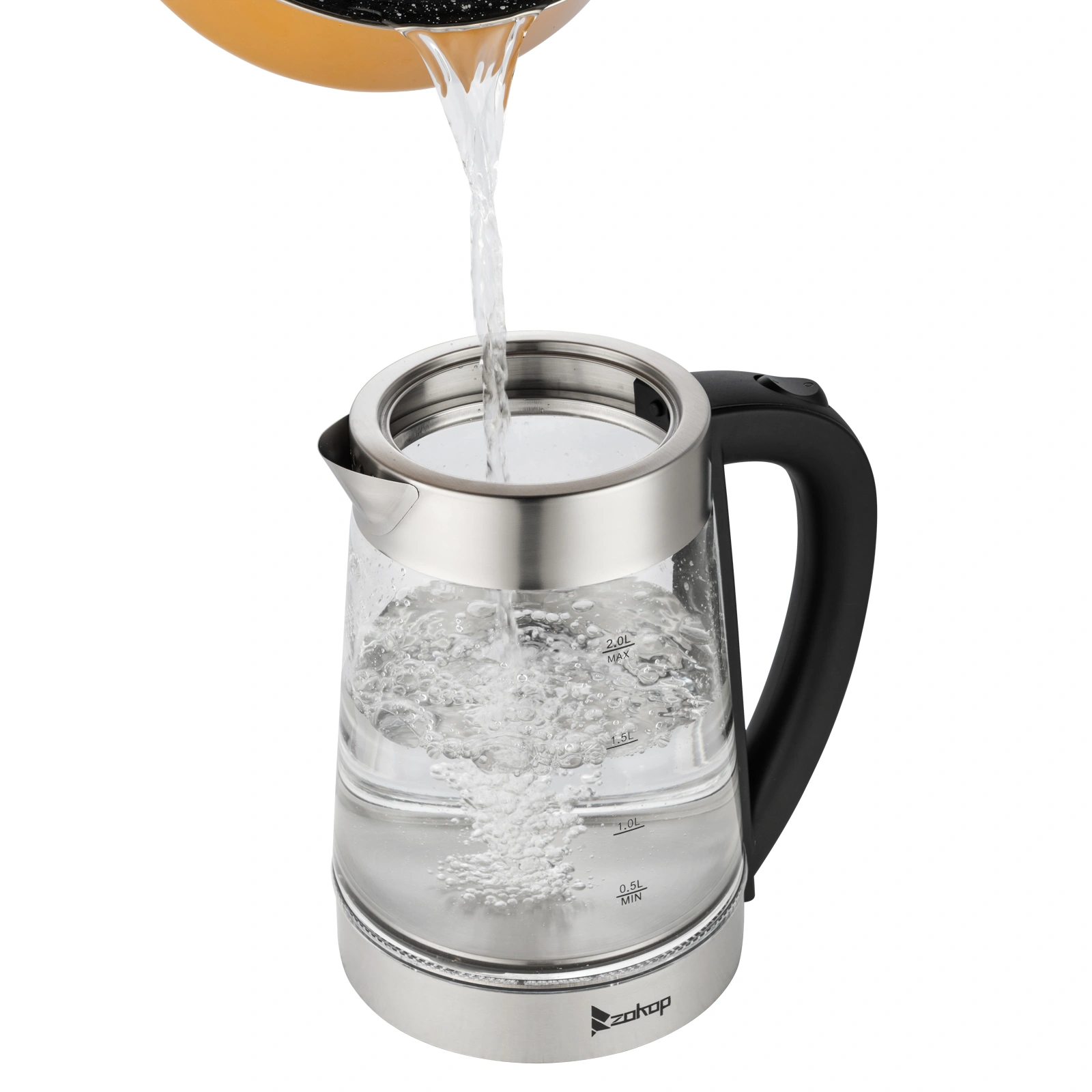 HD-250 220V 2000W 2L Blue Glass Electric Kettle view 13