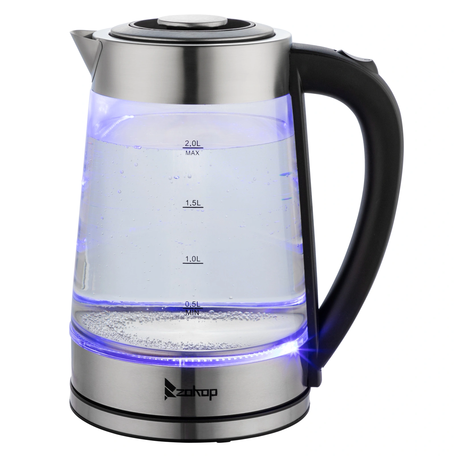 HD-250 220V 2000W 2L Blue Glass Electric Kettle view 21