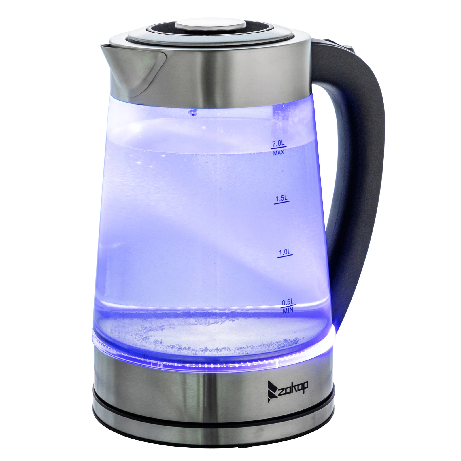 HD-250 220V 2000W 2L Blue Glass Electric Kettle view 22