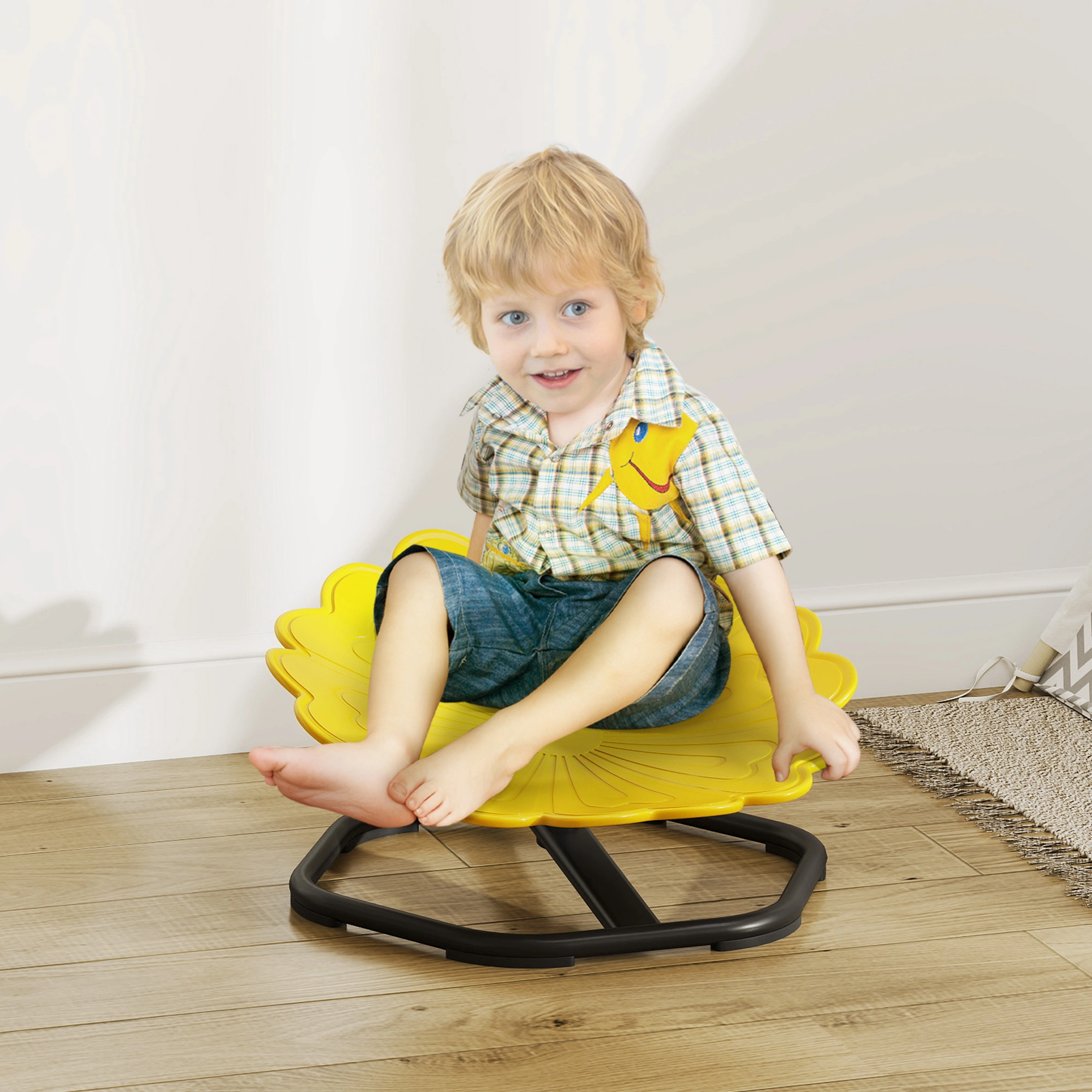 Sensory Spinning Chair for Kids, 360° Rotating Therapy Seat with Footrest, Emotional Support Swivel Chair for ADHD & Autism