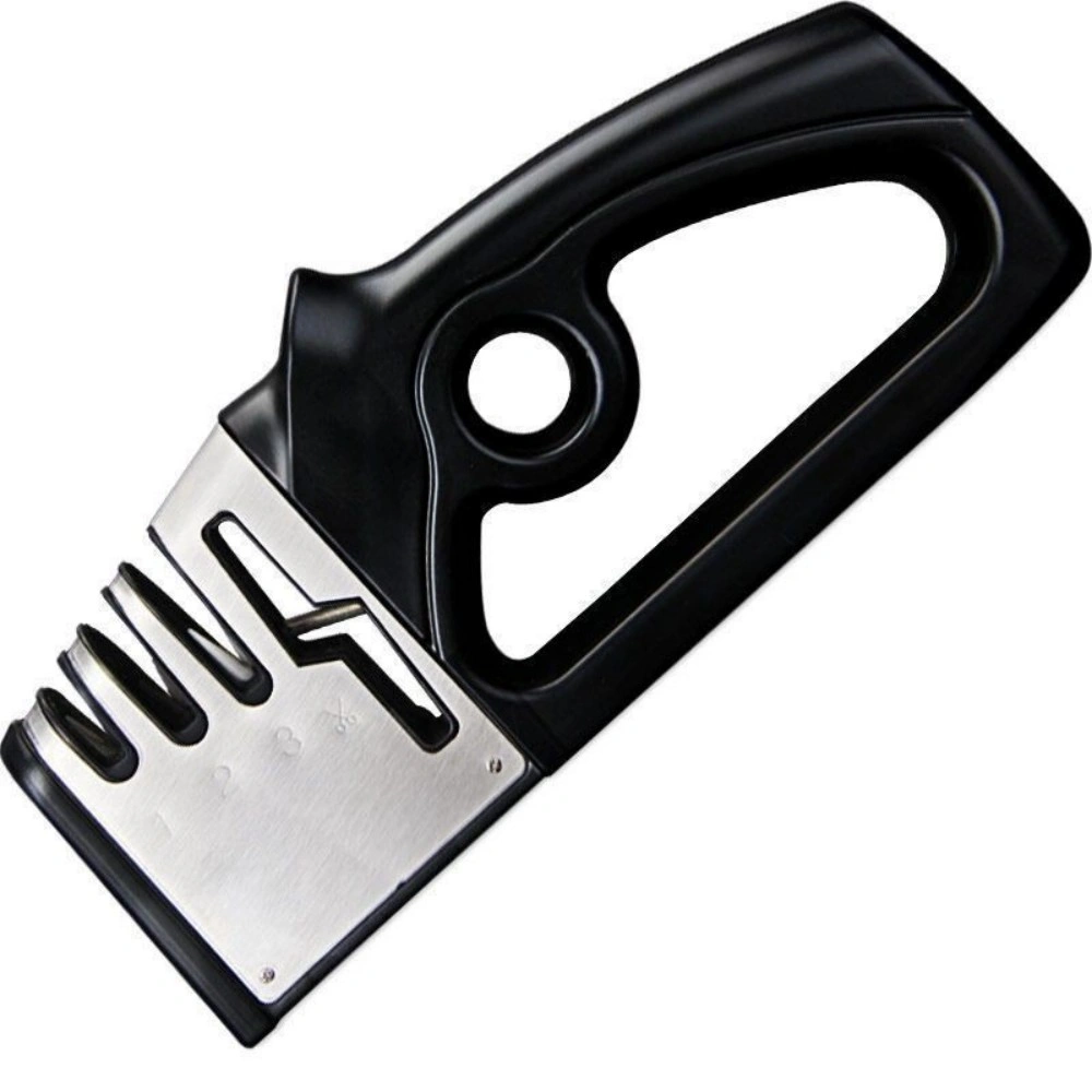 4-in-1 Diamond Knife Sharpener for Kitchen Knives & Scissors, Precision Stone Grinder Sharpening Tool view 5