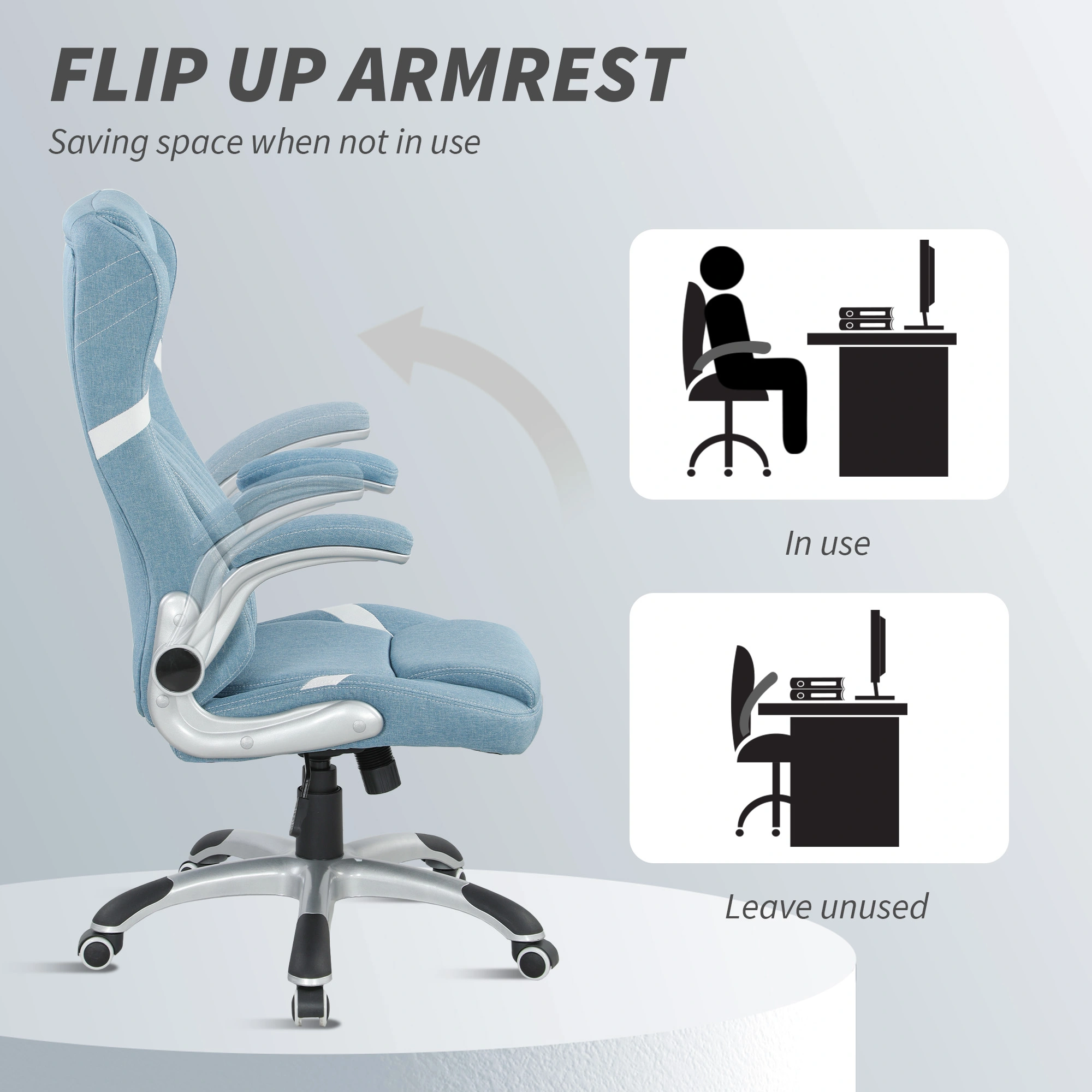 Premium Ergonomic Office Chair with Massage Feature - Adjustable Height Swivel Task Chair for Home & Office Use view 4