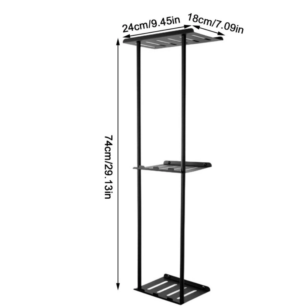 Wall Mounted Towel Rack with Metal Shelf - Bathroom Towel Organizer and Storage Holder for Home and Hotel view 3