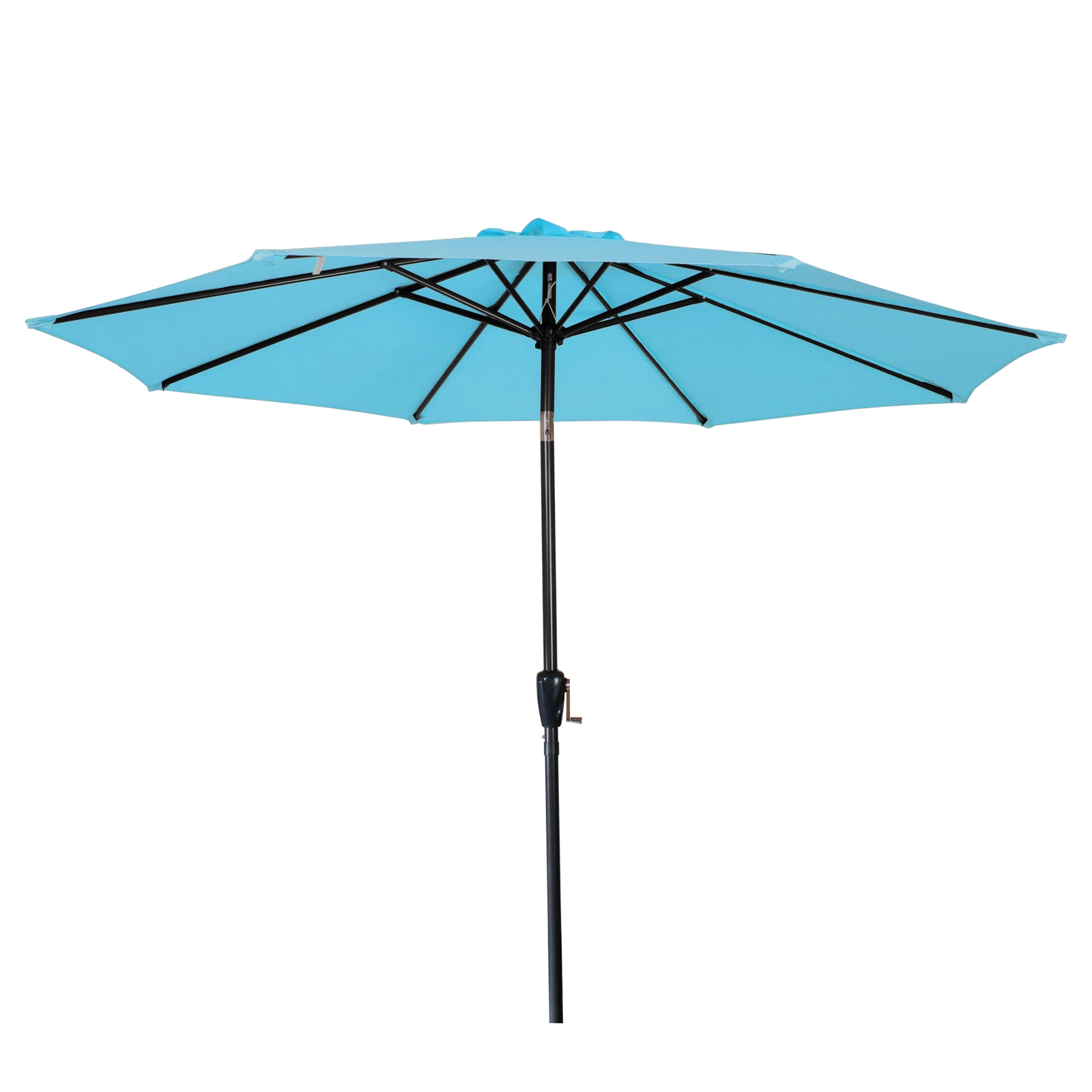 7M Garden Parasol Patio Umbrella, 8 Ribs UV Protection Crank Tilt Sunshade Canopy for Deck Balcony