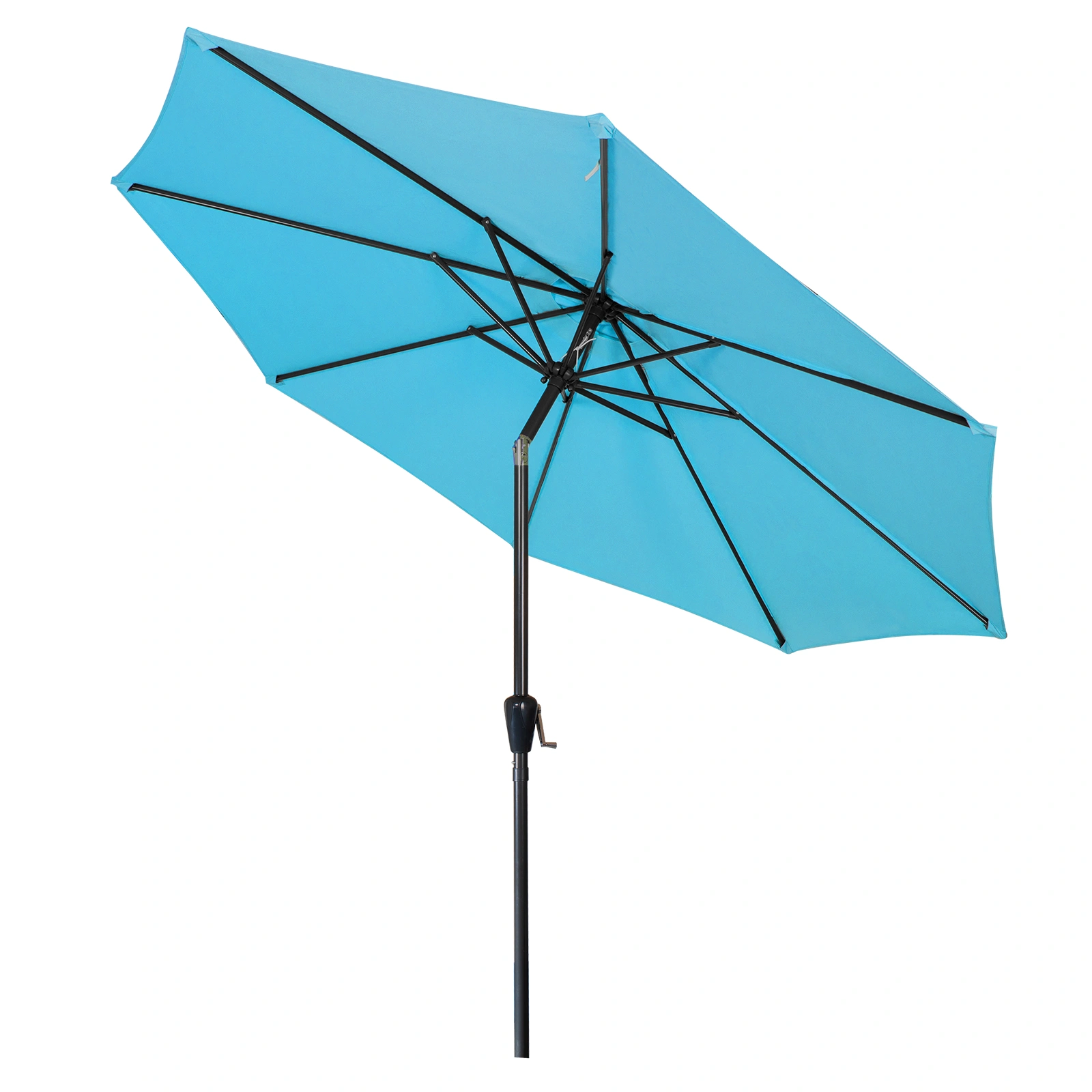 7M Garden Parasol Patio Umbrella, 8 Ribs UV Protection Crank Tilt Sunshade Canopy for Deck Balcony view 2