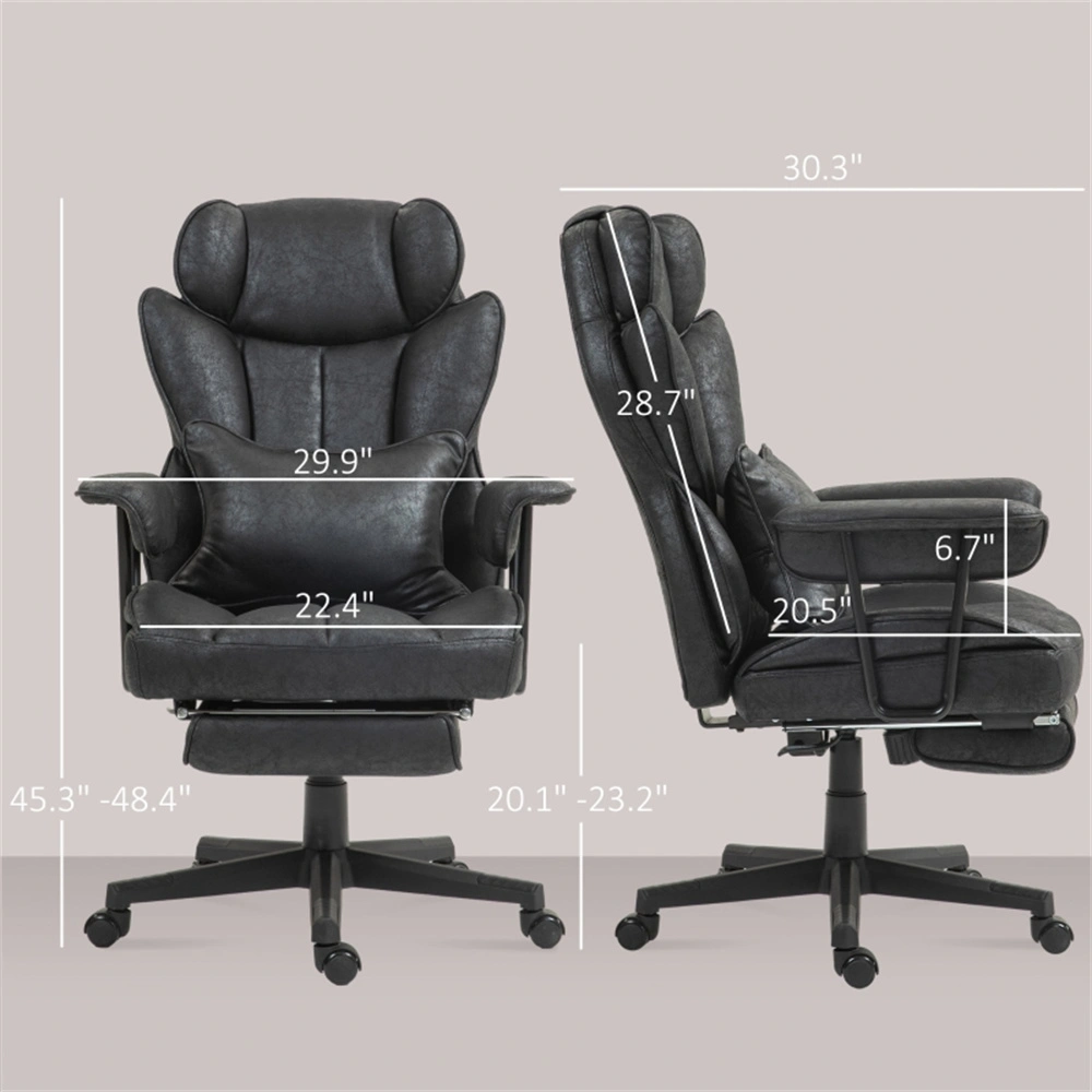 Ergonomic Office Chair with Massage, High Back Desk Chair, Lumbar Support, Reclining Computer Chair for Home Workspace view 2