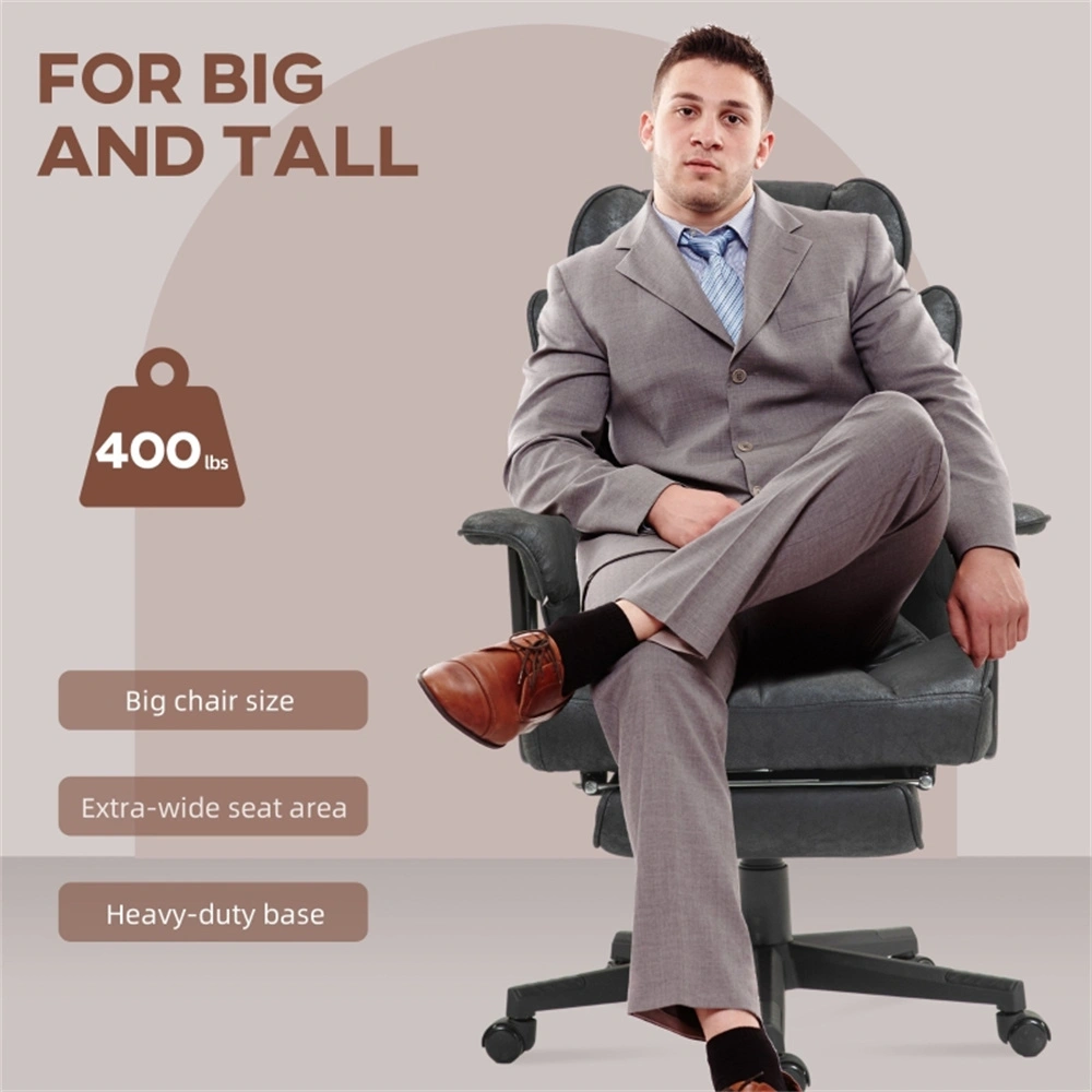 Ergonomic Office Chair with Massage, High Back Desk Chair, Lumbar Support, Reclining Computer Chair for Home Workspace view 4
