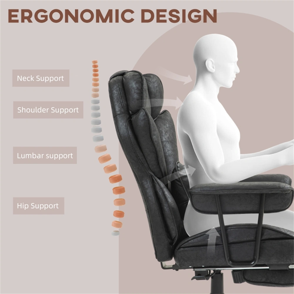 Ergonomic Office Chair with Massage, High Back Desk Chair, Lumbar Support, Reclining Computer Chair for Home Workspace view 5