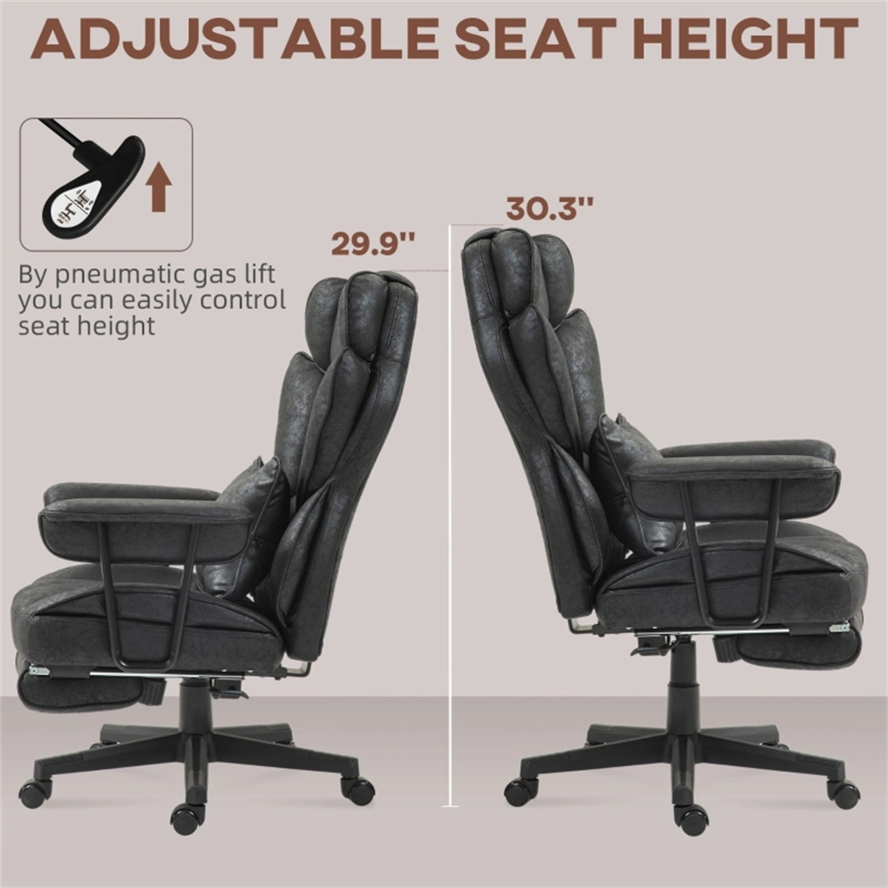 Ergonomic Office Chair with Massage, High Back Desk Chair, Lumbar Support, Reclining Computer Chair for Home Workspace view 7