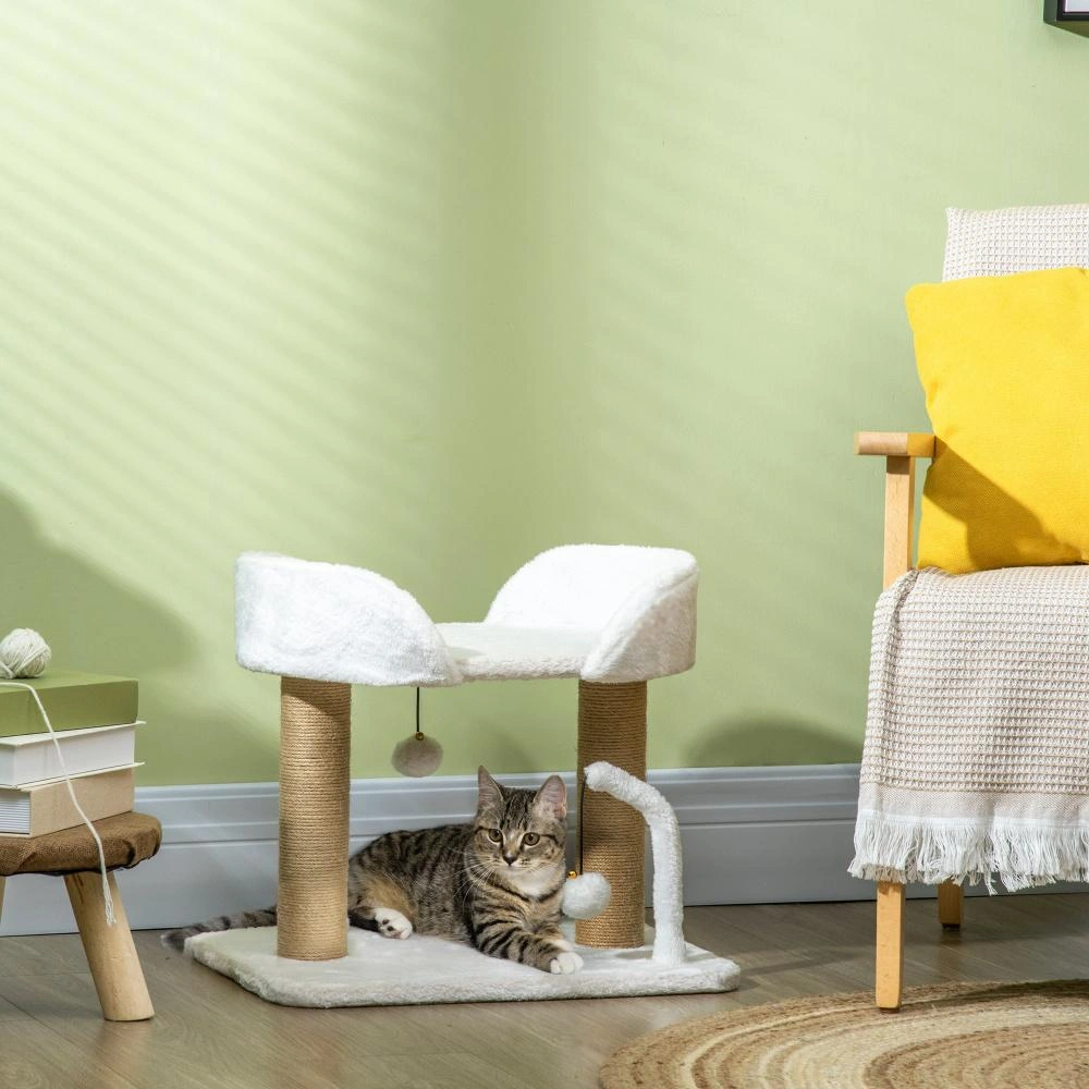 Tall Cat Tree 62 inch Multi-Level Condo with Scratching Posts, Sisal, Hammock & Perch