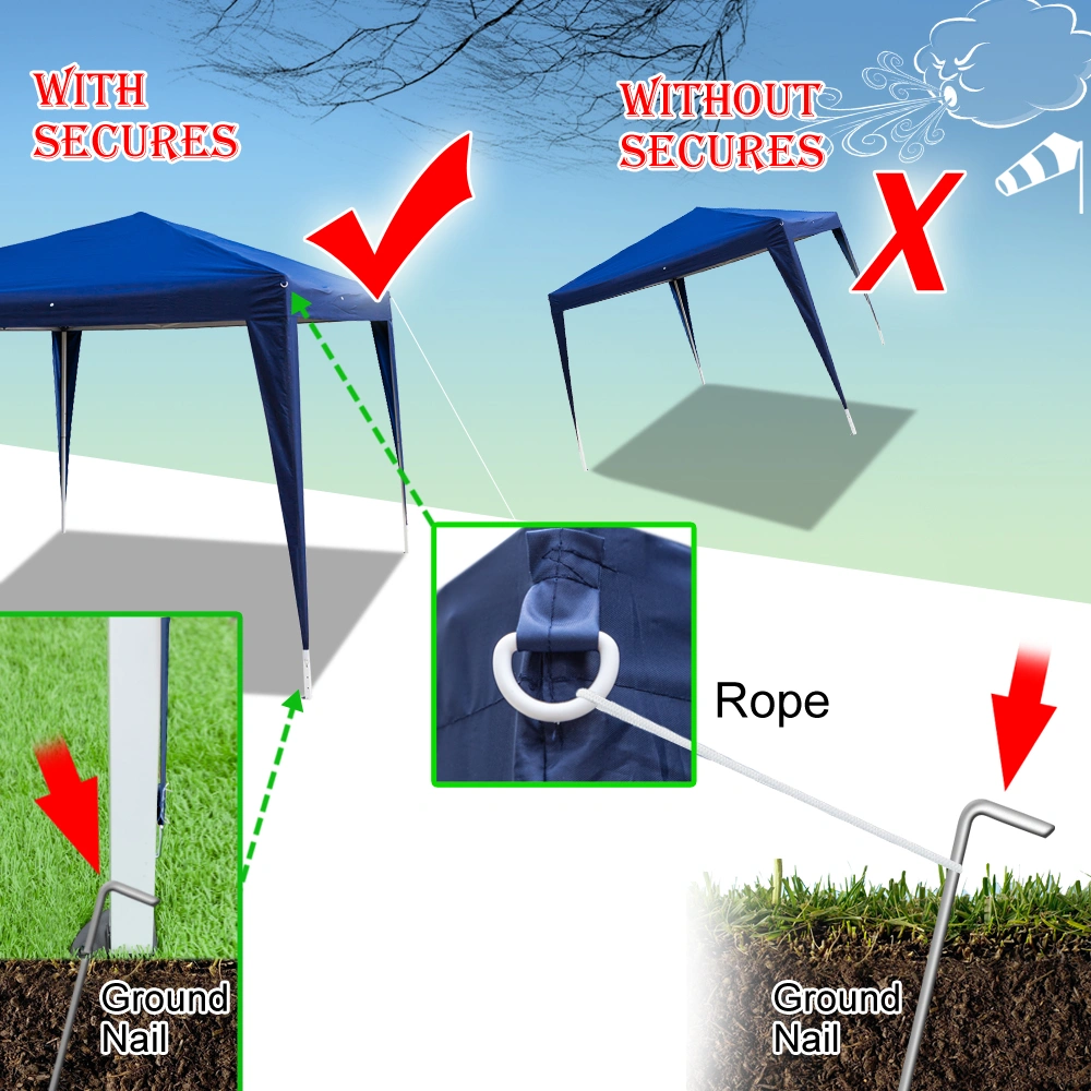 8*8ft Portable Home Use Waterproof Folding Tent Blue view 72