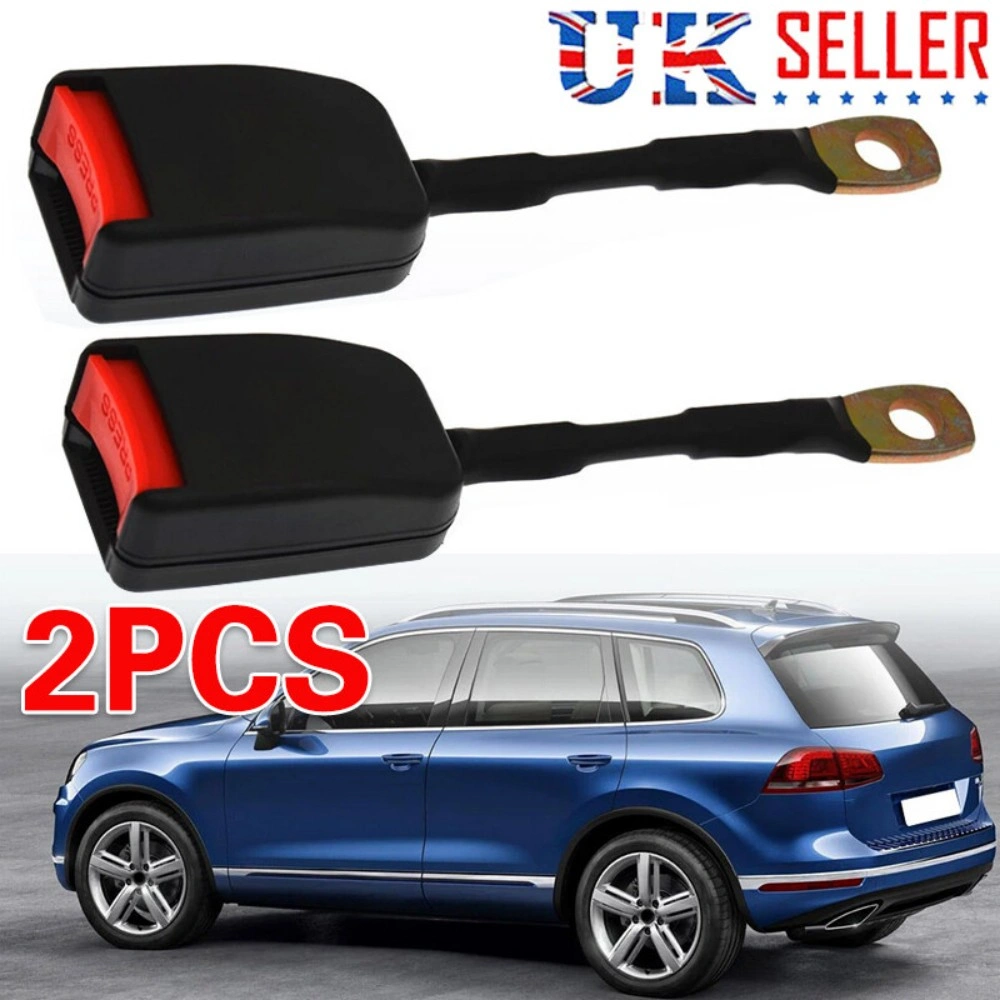2X 22cm Wire Rope Seat Belt Buckle End Receiver Replacement, Universal Fit Stalk Connector