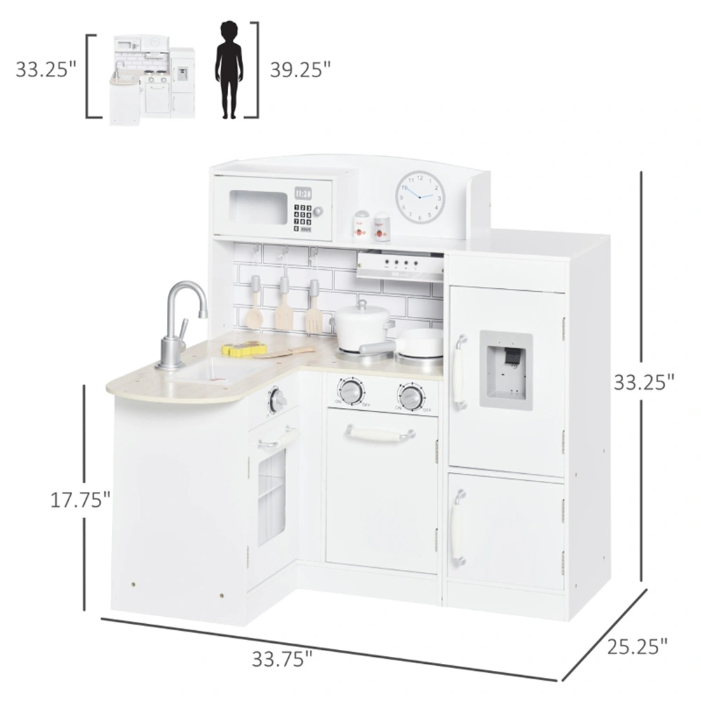 Oversized Gaming Kitchen Workstation - Modular Corner Computer Desk with LED Strip Lighting & USB Charging Ports view 3